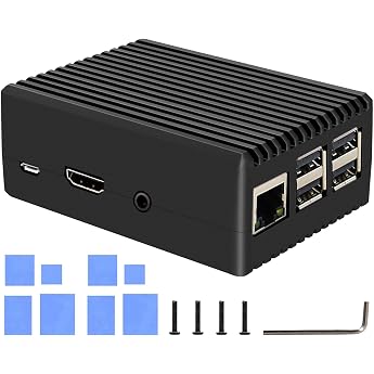 Geekworm Raspberry Pi 3 B+/ 3B Case Aluminium Passive Cooling Case Housing | Aluminium radiator housing, robust protection, s