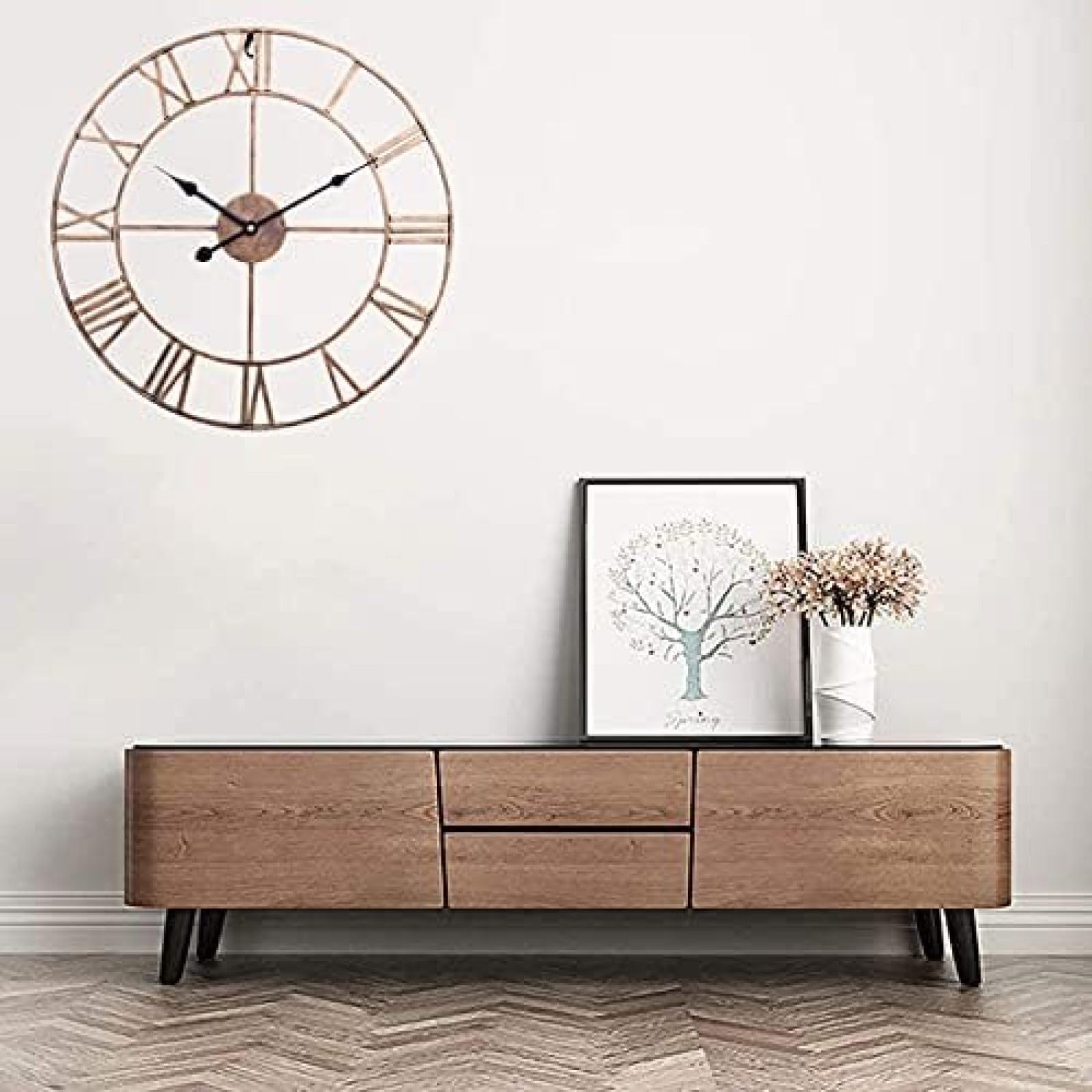 Genérico De Pared Antiguo De Hierro Forjado, 50 Cm, Números Romanos