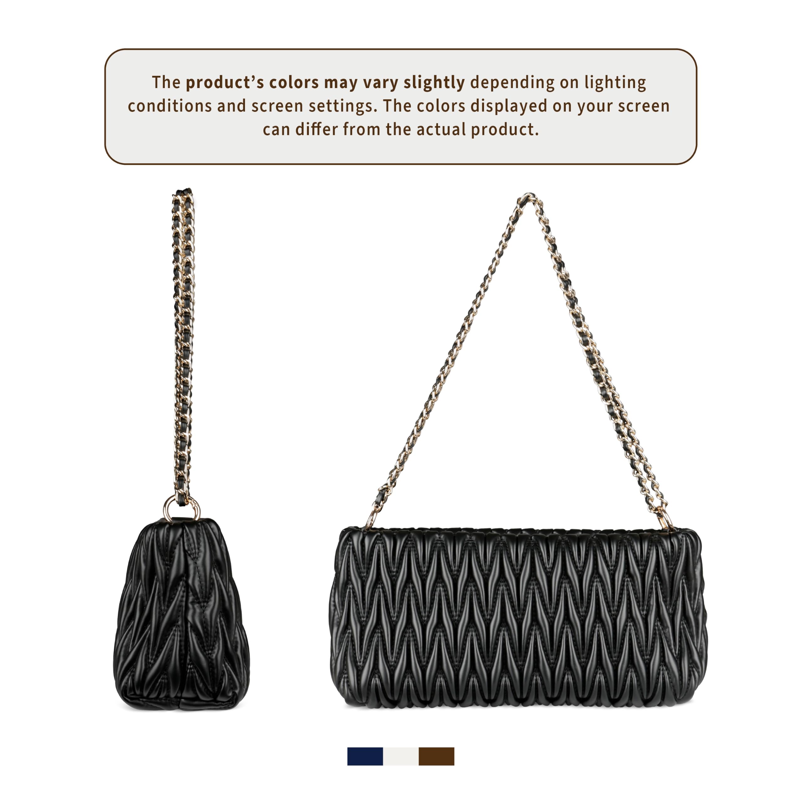 bugatti Mare 4.0 Damen-Handtasche aus Kunstleder, Schultertasche mit Kette, elegante Clutch in verschiedenen Größen und Farben