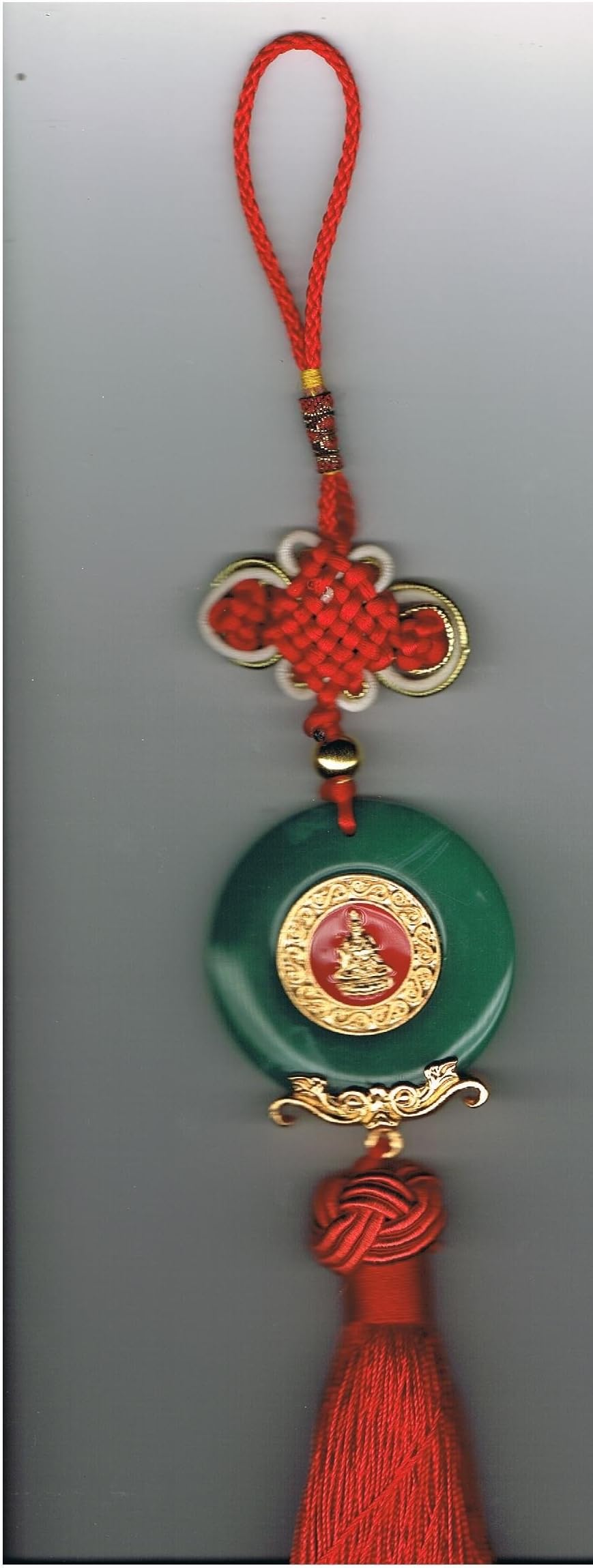 Lucky Charm with "Guanyin" and "Happiness character in the middle" for Your Car / Office / Door / Purse / 14 inches tall