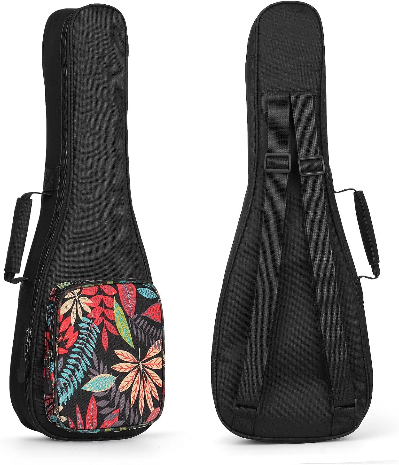 SHANNA Borsa Ukulele Concerto 26 Pollici, Custodia Ukulele Soprano con Cerniera a Scorrimento, Maniglia per il Trasporto, Imbottitura Spessa e Custodia, Fiori