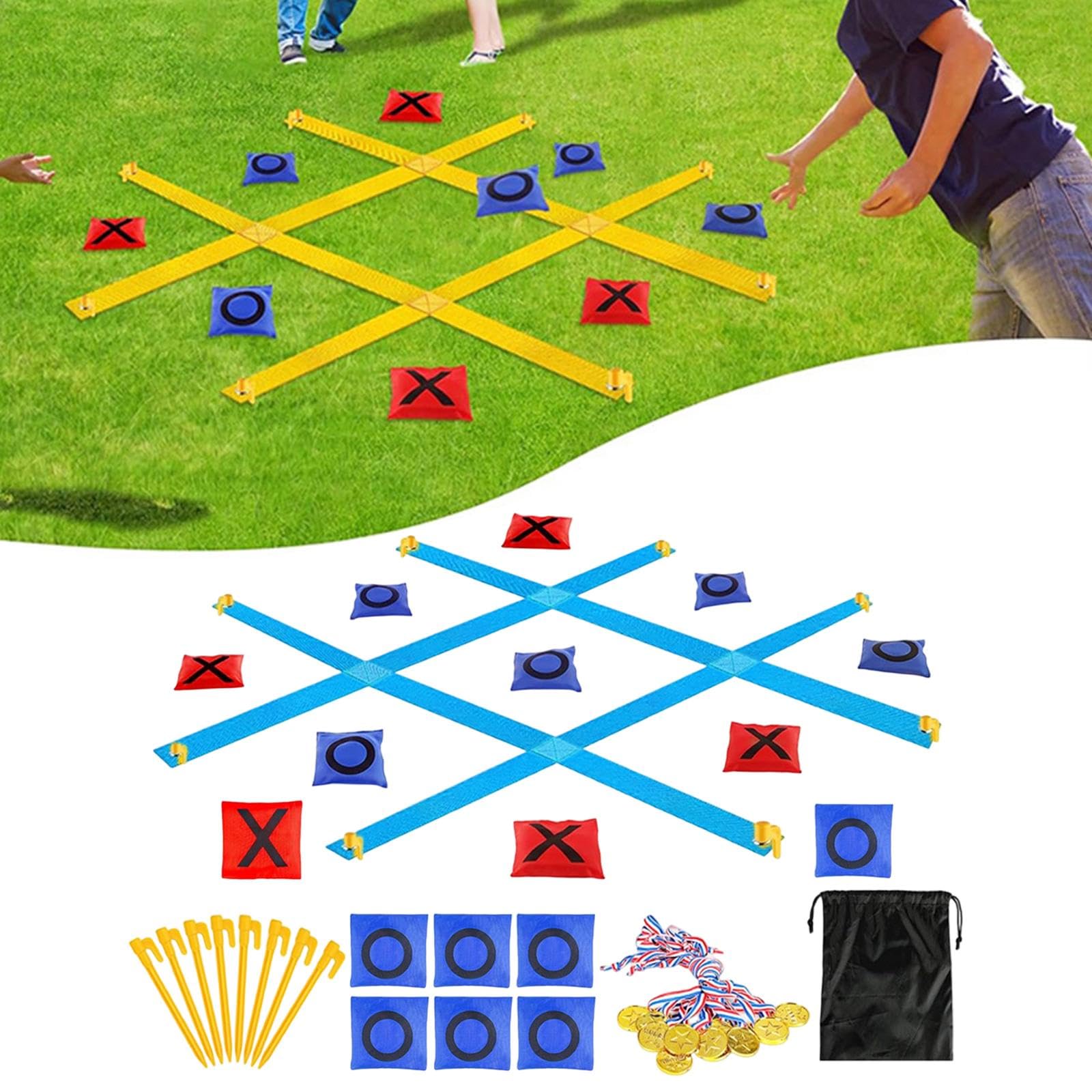Tic Toe Juego Bolsa Lanzamiento Set Lanzamiento Objetivo Sandbag Juguetes Exterior Nylon Portátil Adecuado para Adultos Niños Fiestas de Jardín, Sudoku Amarillo