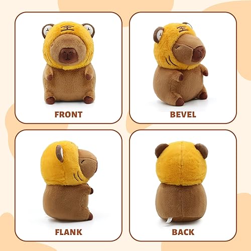 Miniatura 26 de Capybara - Lindo juguete de peluche Capybara de peluche extraíble, gorro de cordero extraíble, almohada de peluche suave Kawaii, animal de peluche