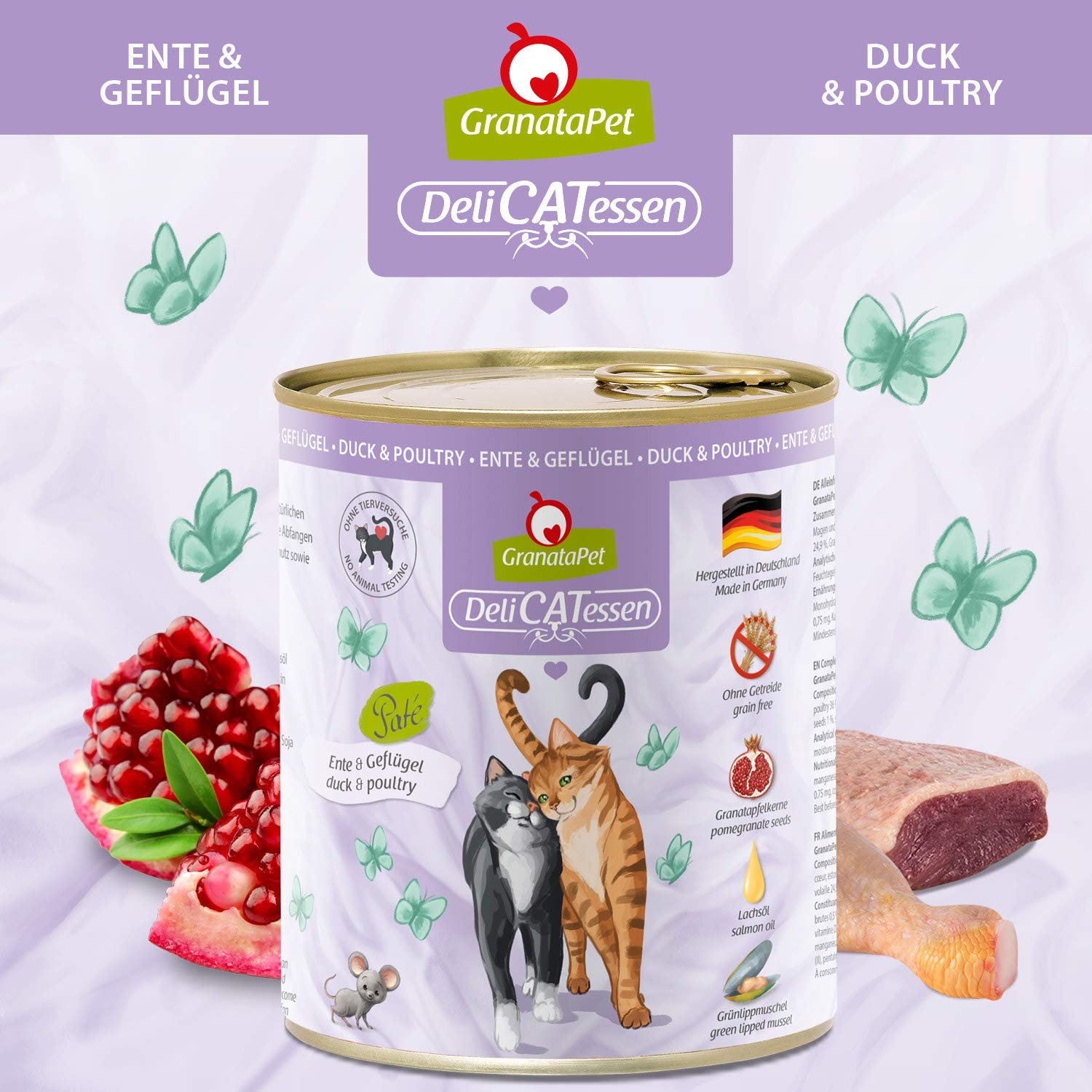 GranataPet Delicatessen, 6 x 800g, Nassfutter für Katzen, Katzenfutter für Feinschmecker, Futter ohne Getreide & ohne Zuckerzusätze (Packung mit 2)