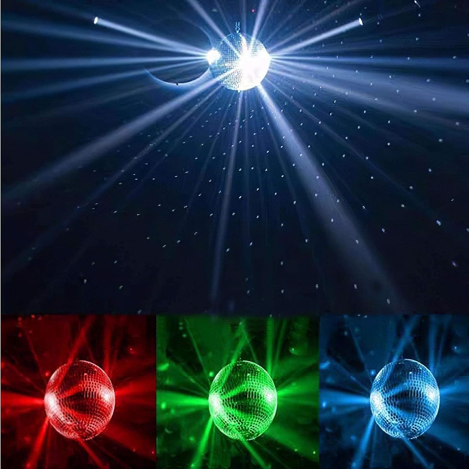 Mirror Ball Spotlight, 12W 4 in 1 RGBW Dmx Disco Ball Spotlight, Super Bright Beam Led Pinspot