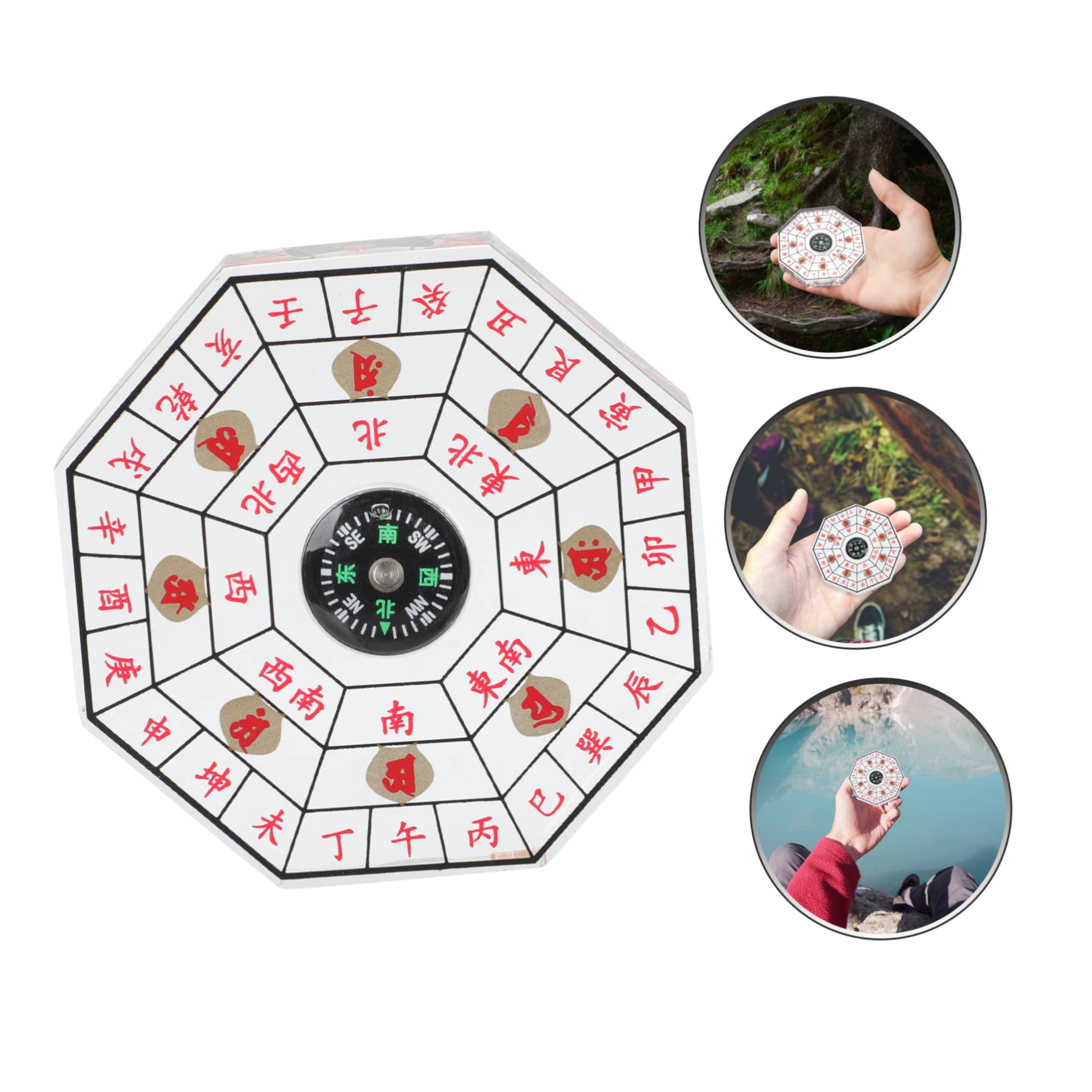 BESPORTBLE Piccola bussola Feng Shui camping meridiana accessori da campeggio bussola pirata orientamento bussola personalizzata Cina bussola retrò bussola per il campeggio resina