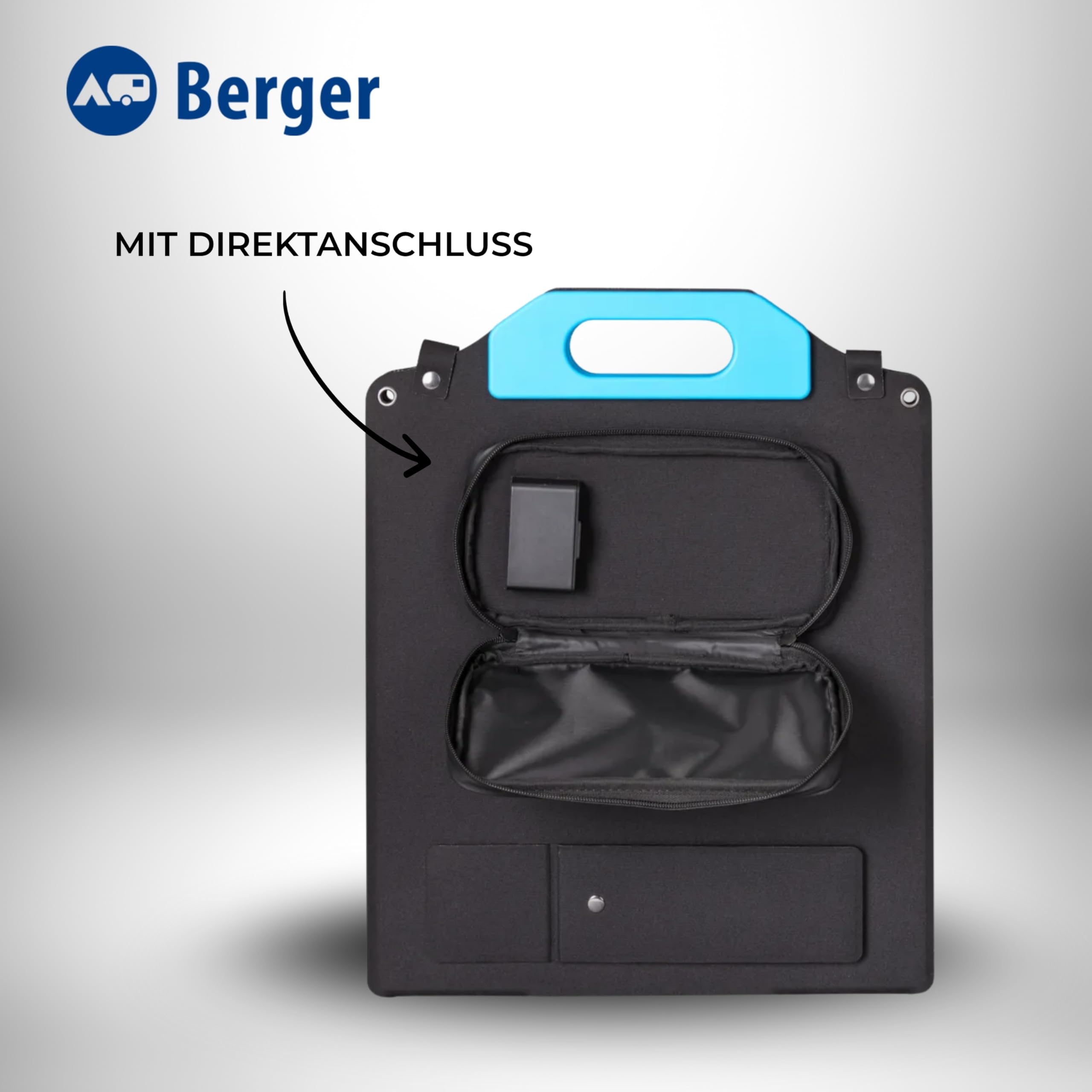 BERGER faltbares Solarpanel Monokristallines 60W bis 300W Solarmodul für Camping Outdoor Powerstation Batterie