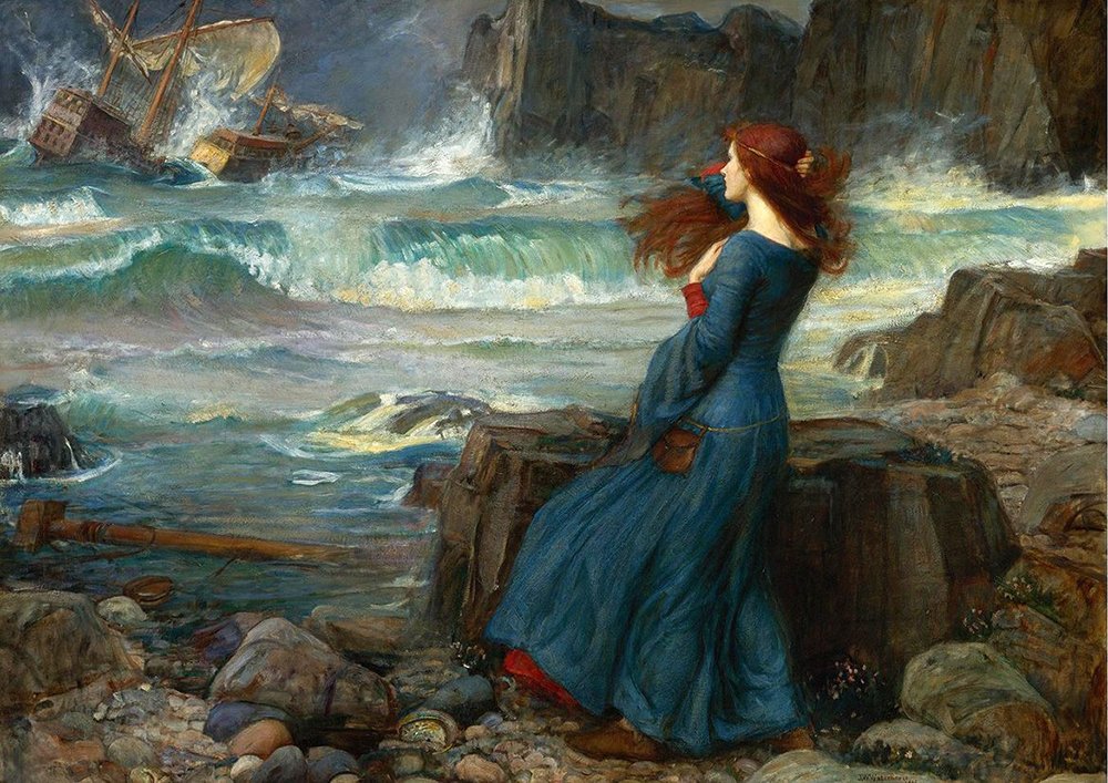 The Tempest par John William Waterhouse - Impression mate d'art format moyen