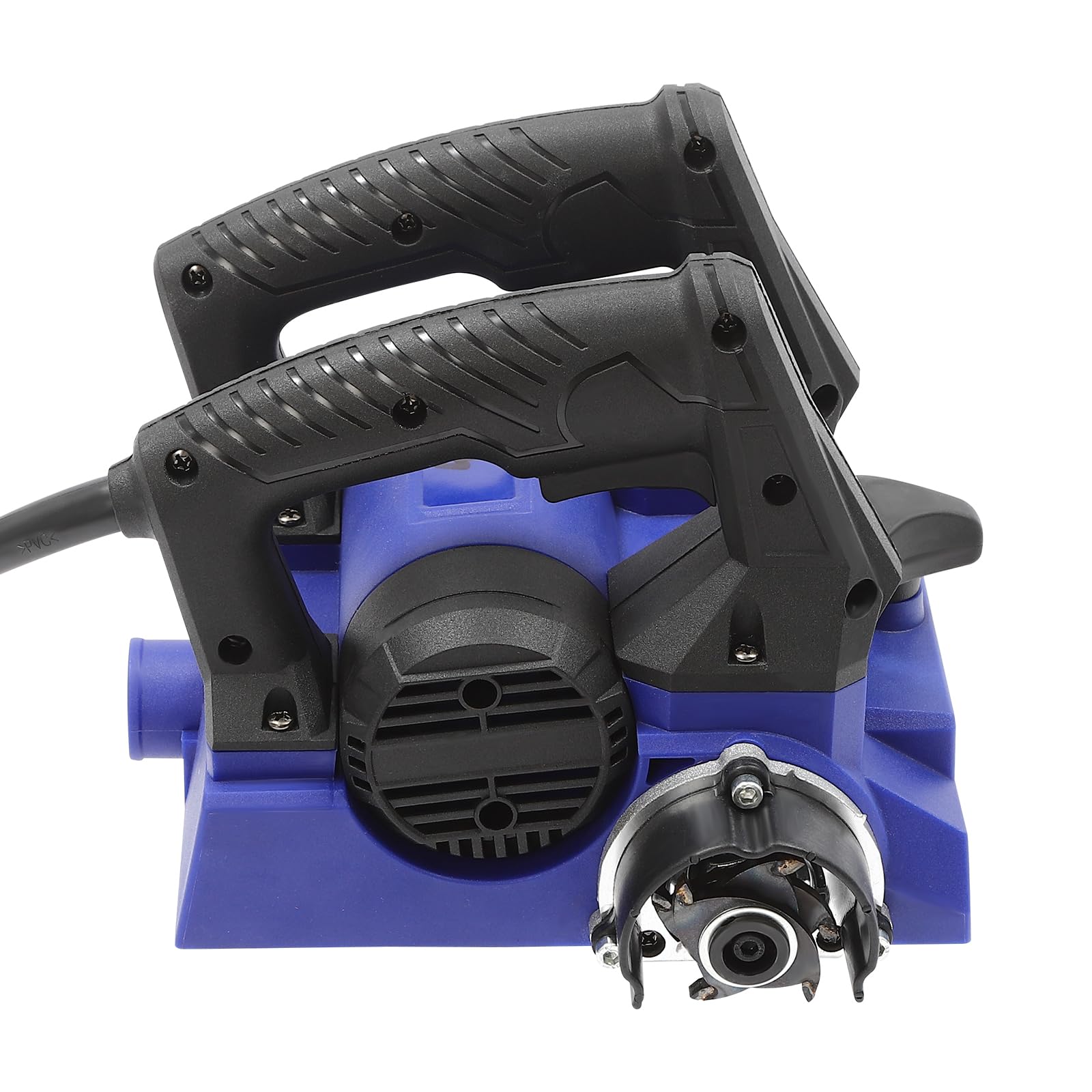Elektrischer Wandhobel, 1300W Tragbare Elektrische Wandhobelmaschine, 1-4mm Hobeltiefe, 15cm Breite, Betonschaufelmaschine Wandschaber, Sanierungsfräse Putzfräse Mauerfräse (Schwarz+Blau)
