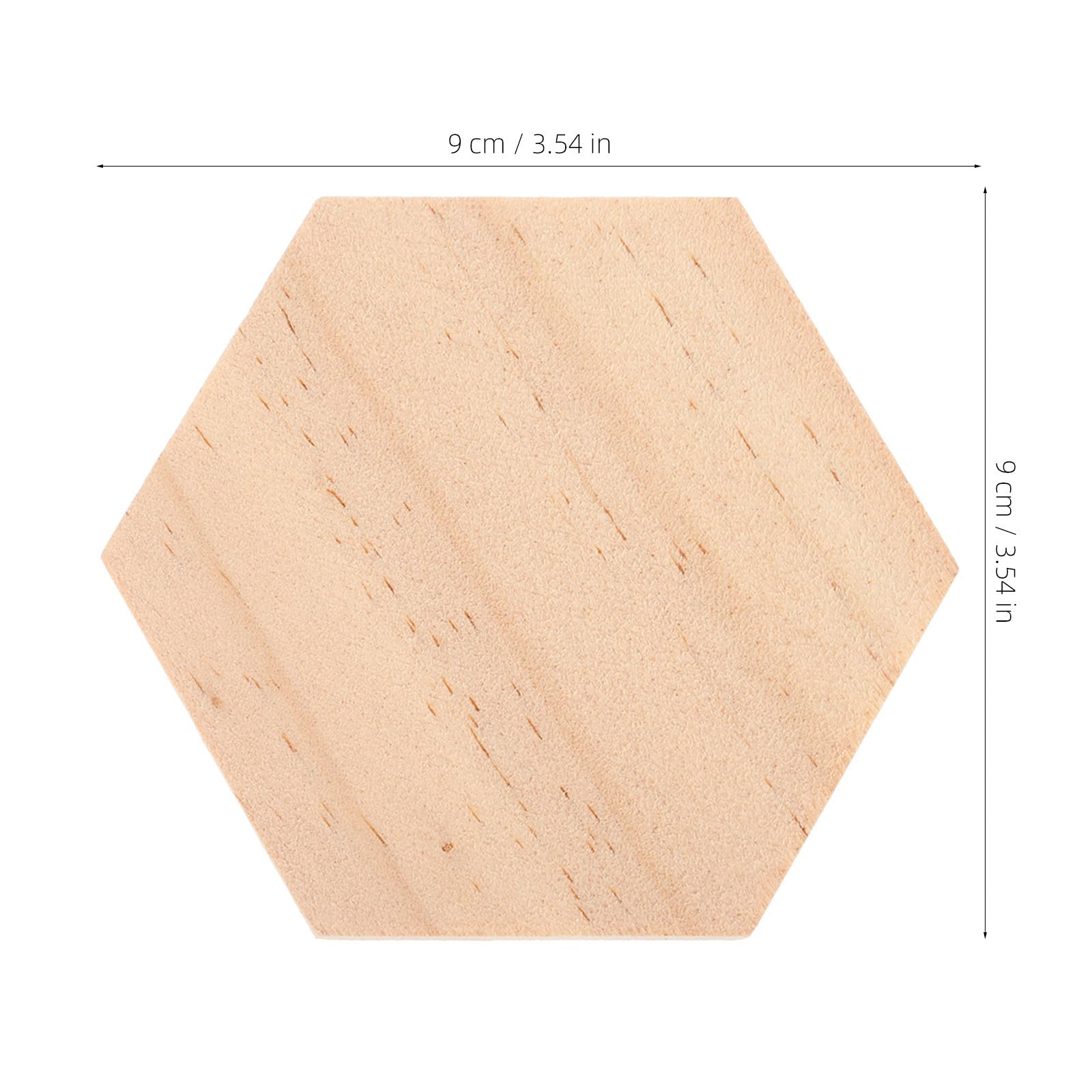 Zerodeko 25 Stück Holzscheiben Sechseckig für Hochzeiten und Deko, 3,54