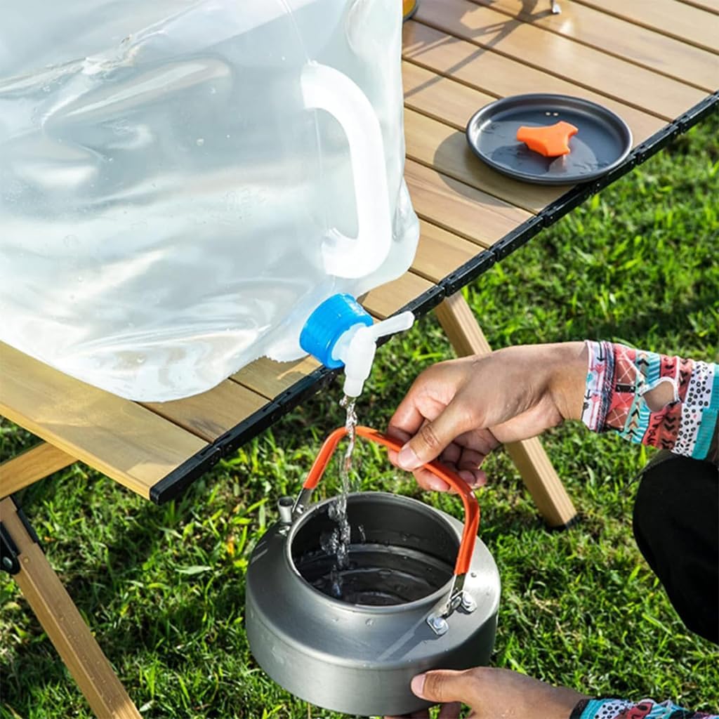 DHVYANT MART Collapsible Water Storage Carrier with Spigot & Hook | Emergency Water Container | BPA Free & Foldable | Ideal for Travel Camping-Hiking-Picnic-Outdoor Activities | Pack of 1 (15 Liter) 3