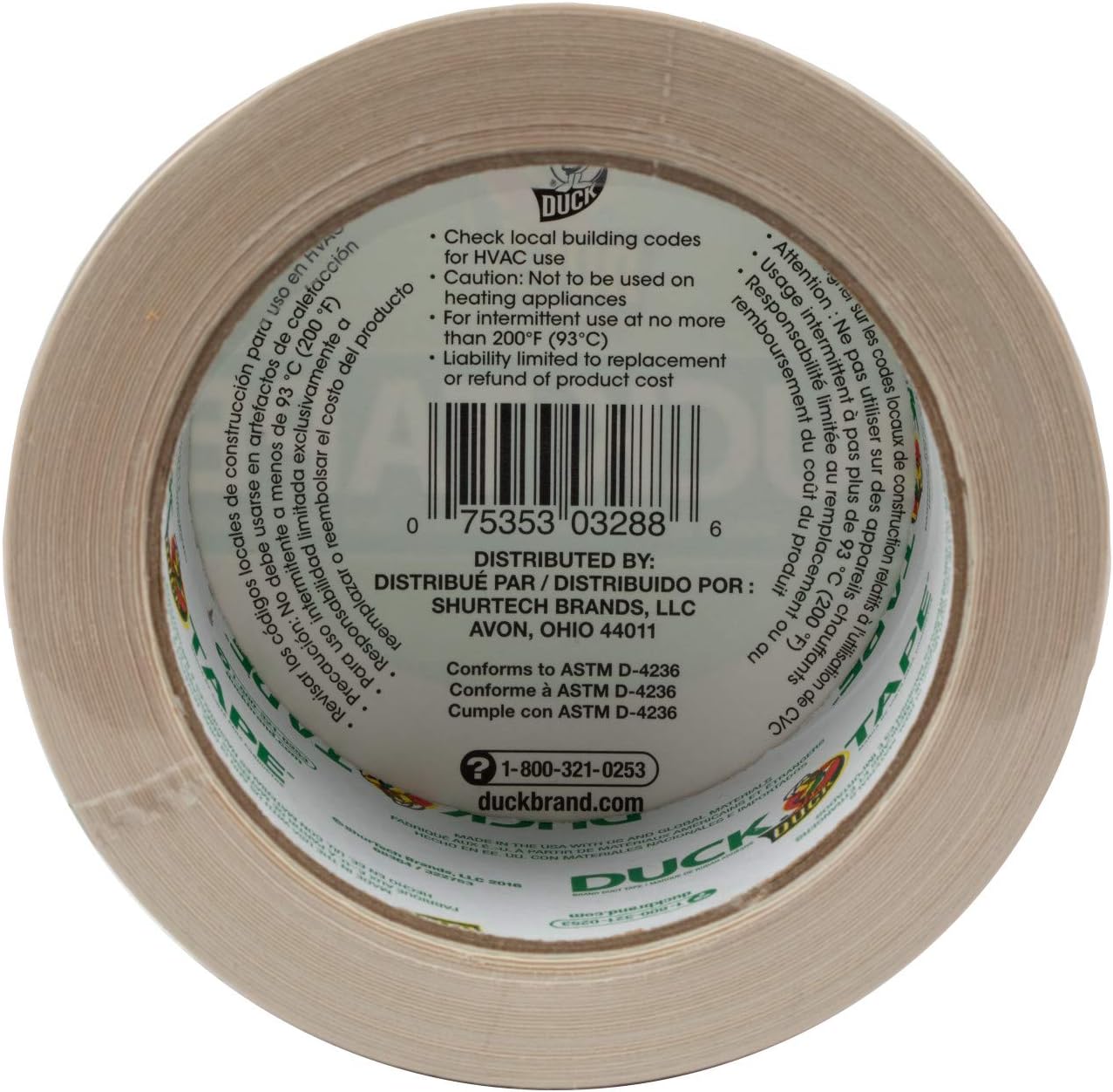 Duck 283264 Color Duct Tape Single Roll, 1.88 Inches x 15 Yards, Beige : Arts, Crafts & Sewing