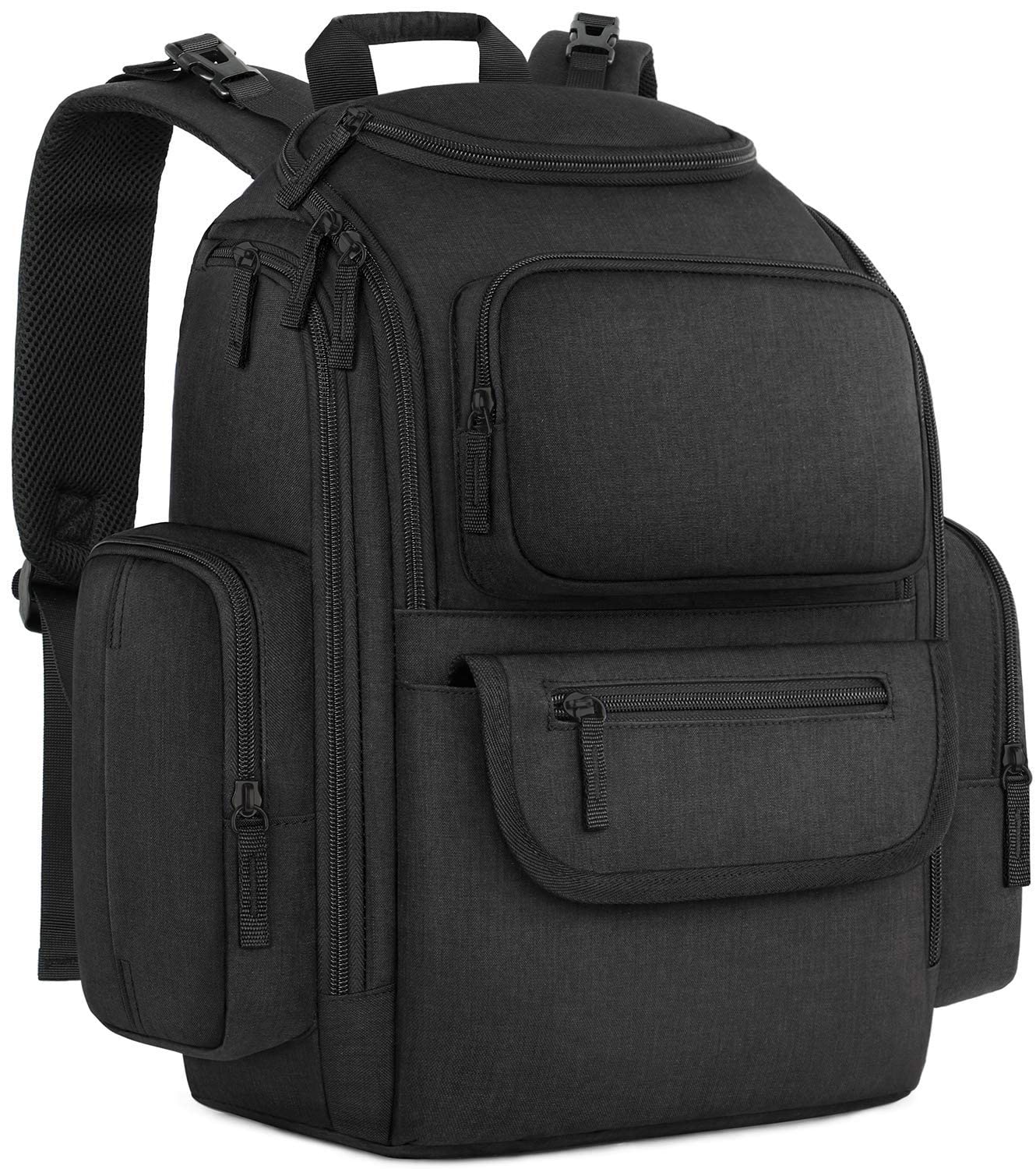 Mancro Sac à Dos à Langer Grande Capacité avec Poches Isothermes, Multi-Compartiments Voyage avec Crochets Poussette, Imperméabl