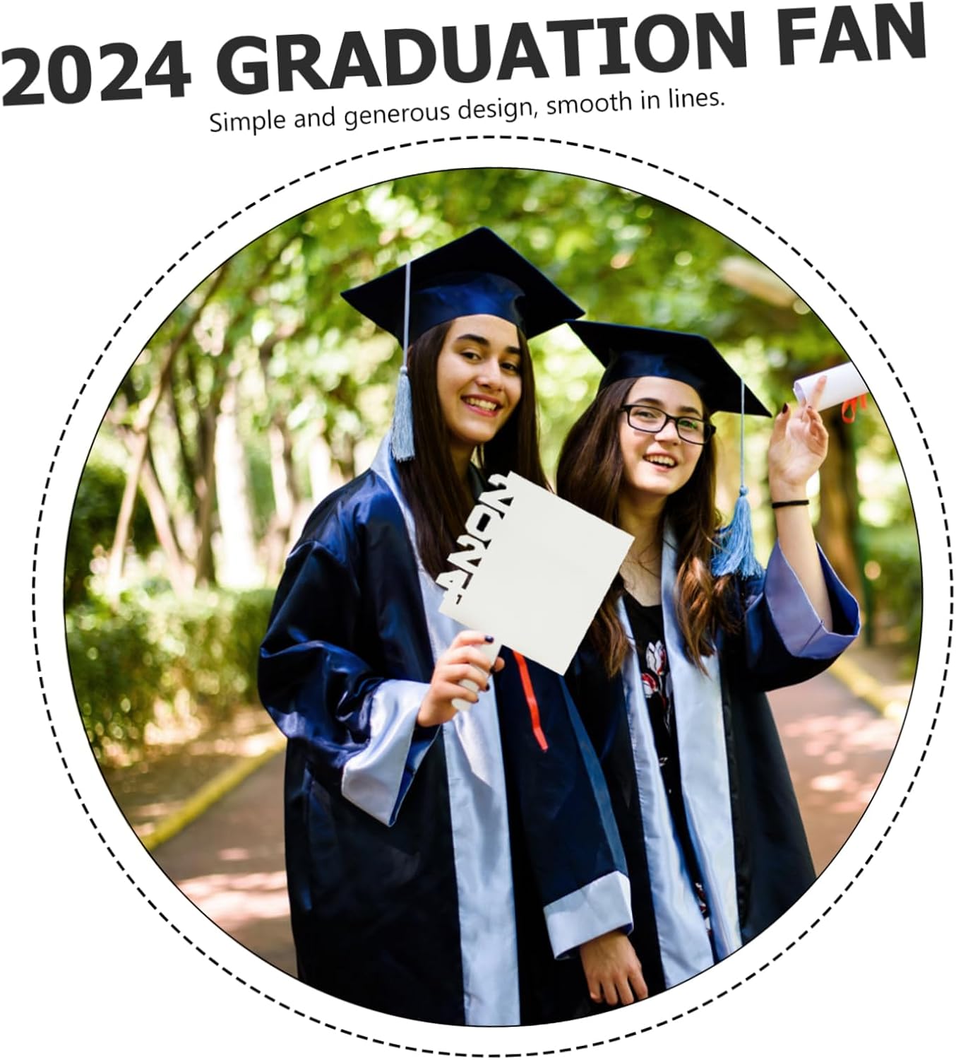 Ciieeo Sublimation Blank Fan Picture Frame for Graduation Decoration Lightweight and Heat Transfer Photo Display for Celebrating Graduation Events and Keepsakes