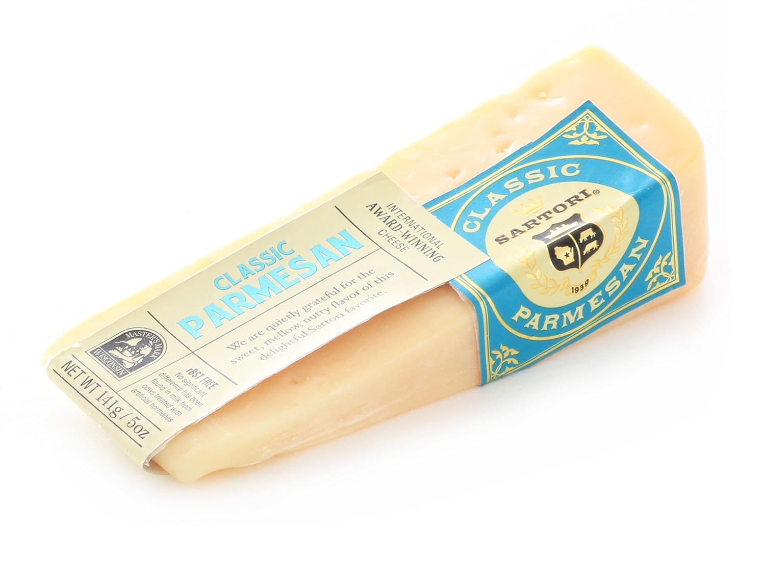 Sartori Classic Parmesan Cheese 12-Pack | (12) 5 oz Pieces | Sweet, Mellow & Nutty Award-Winning Authentic Wisconsin Parmesan Cheese