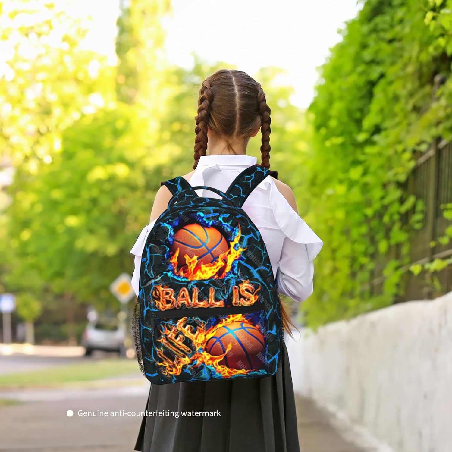 School Backpack for Boys Basketball Boys & Girls Backpack for Kids Children Teens Elementary Middle School Students Lightweight Adjustable Bag for Ages 6-18 Football Bookbag Travel Back Pack