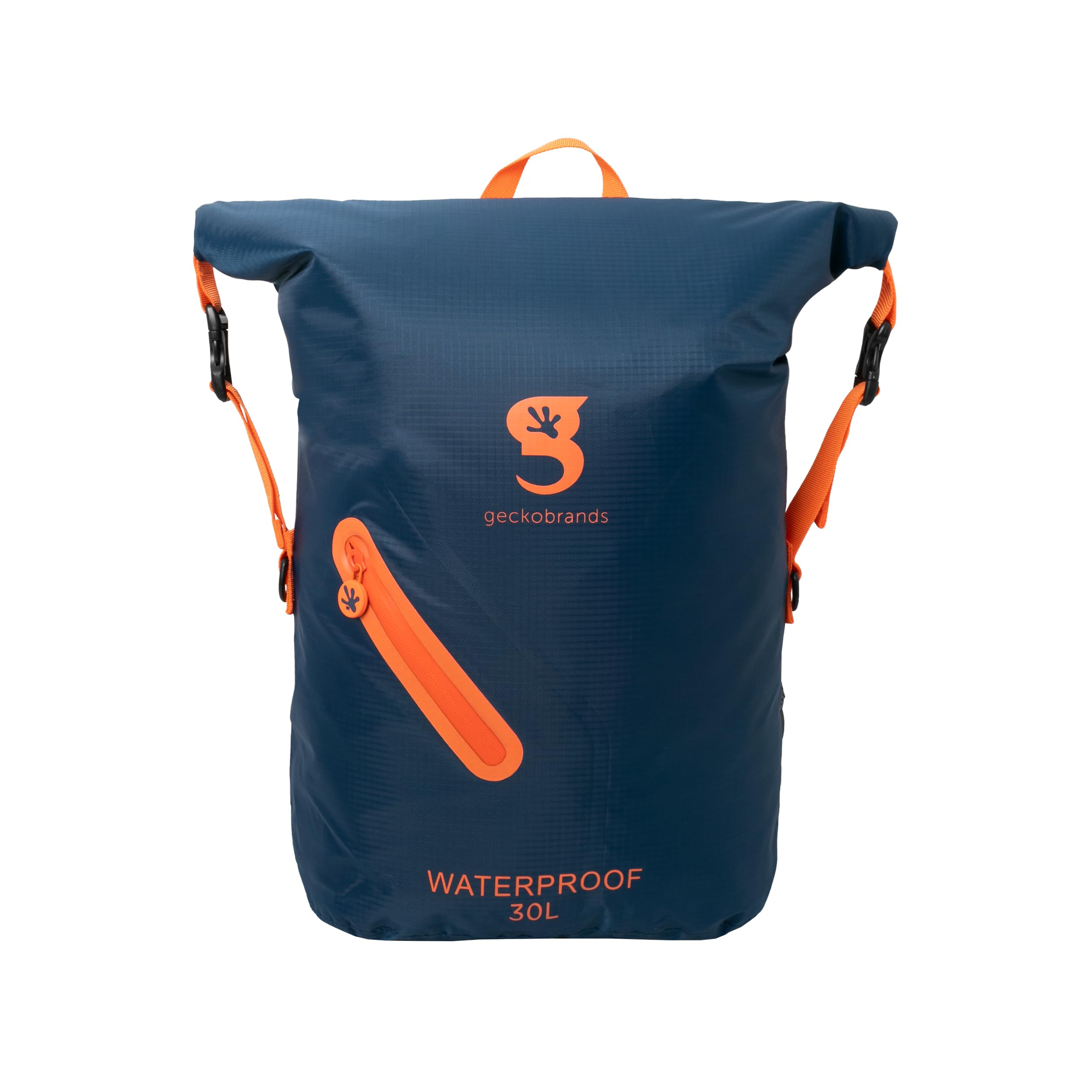 geckobrands Lightweight 30L Waterproof Backpack - Lightweight Watertight Outdoor Bag Hiking Traveling Light Water Activities