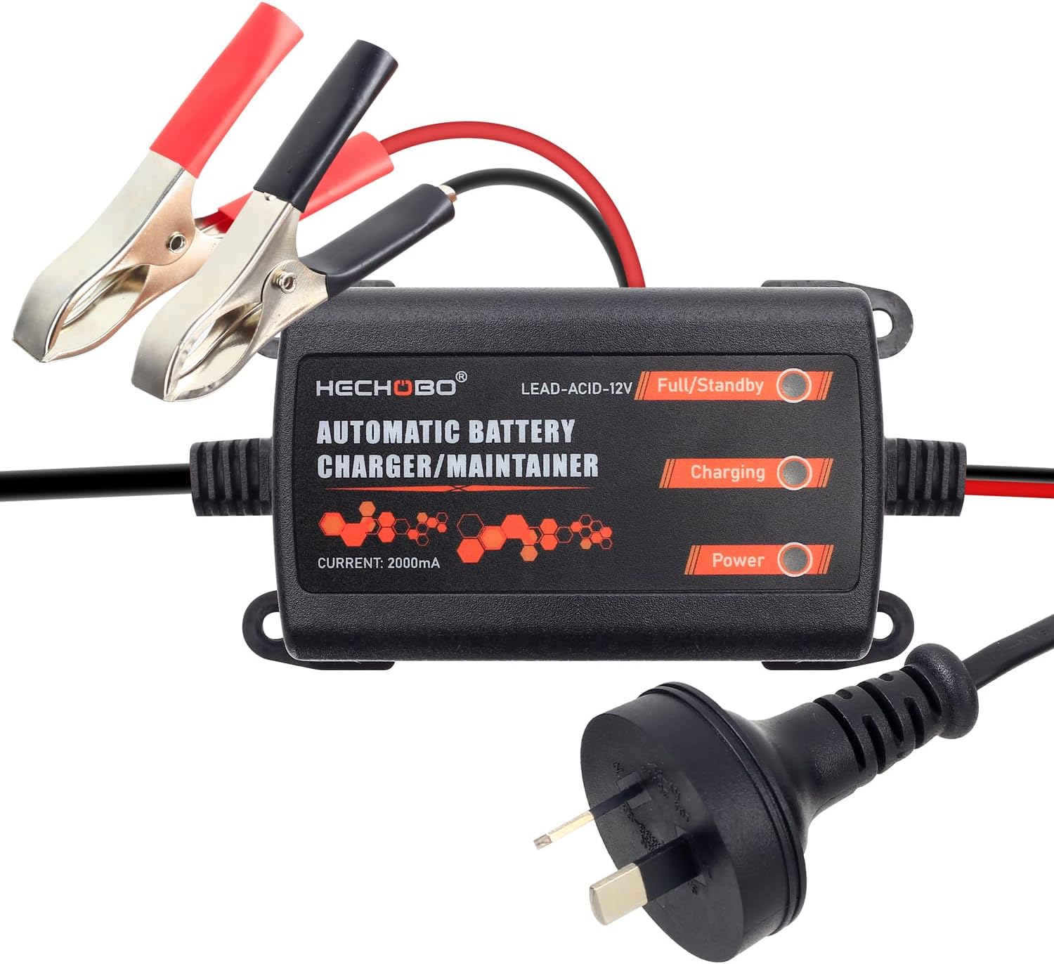12v Trickle Charger for Motorcycle, Boat Battery, ATVs, Riding, Mowers