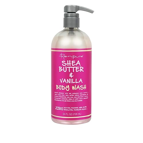 Renpure Gel de baño de manteca de karité y vainilla Body Wash, 24 onzas