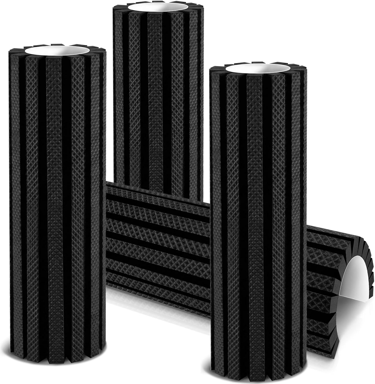4 Pack Garage Wall Protector, Black Foam Garage Bumpers for Parking Car, Wall Column Corner Guard Garage Wall Bumper, Garage Pole Protector Padding for Parking Lot (Black)