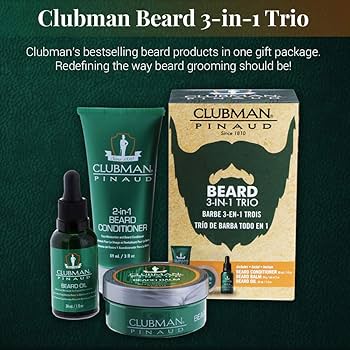 Amazon.com: Clubman Pinaud 3-in-1 Beard Kit – Includes Conditioner