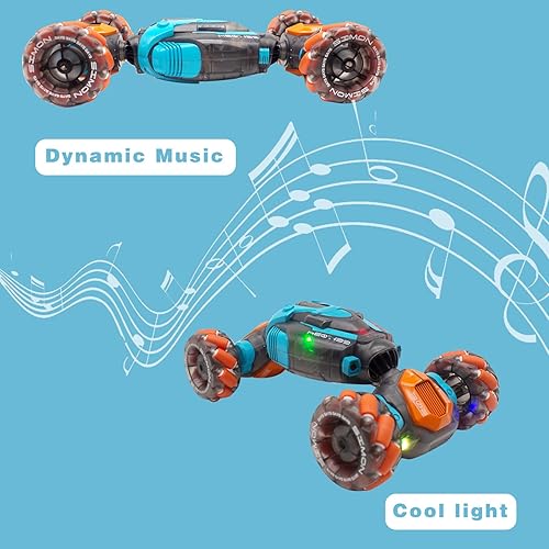 Miniatura 5 de Auto de acrobacias a control remoto con detección de gestos para niños de 6 7 8 9 10 11 12 13 años para niños y niñas, regalos de cumpleaños,