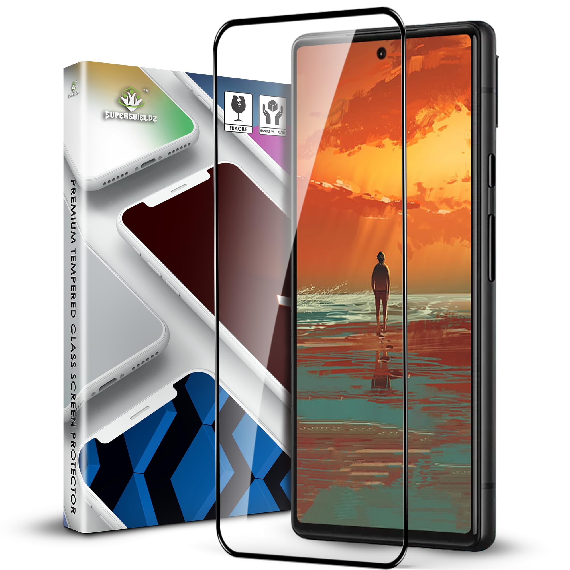 Supershieldz NeoGuard HD+ Tempered Glass Screen Protector Guard For Google Pixel 6, 9H Hardness, Anti-Static, Case-Friendly, Easy Installation Kit – 1 Pack