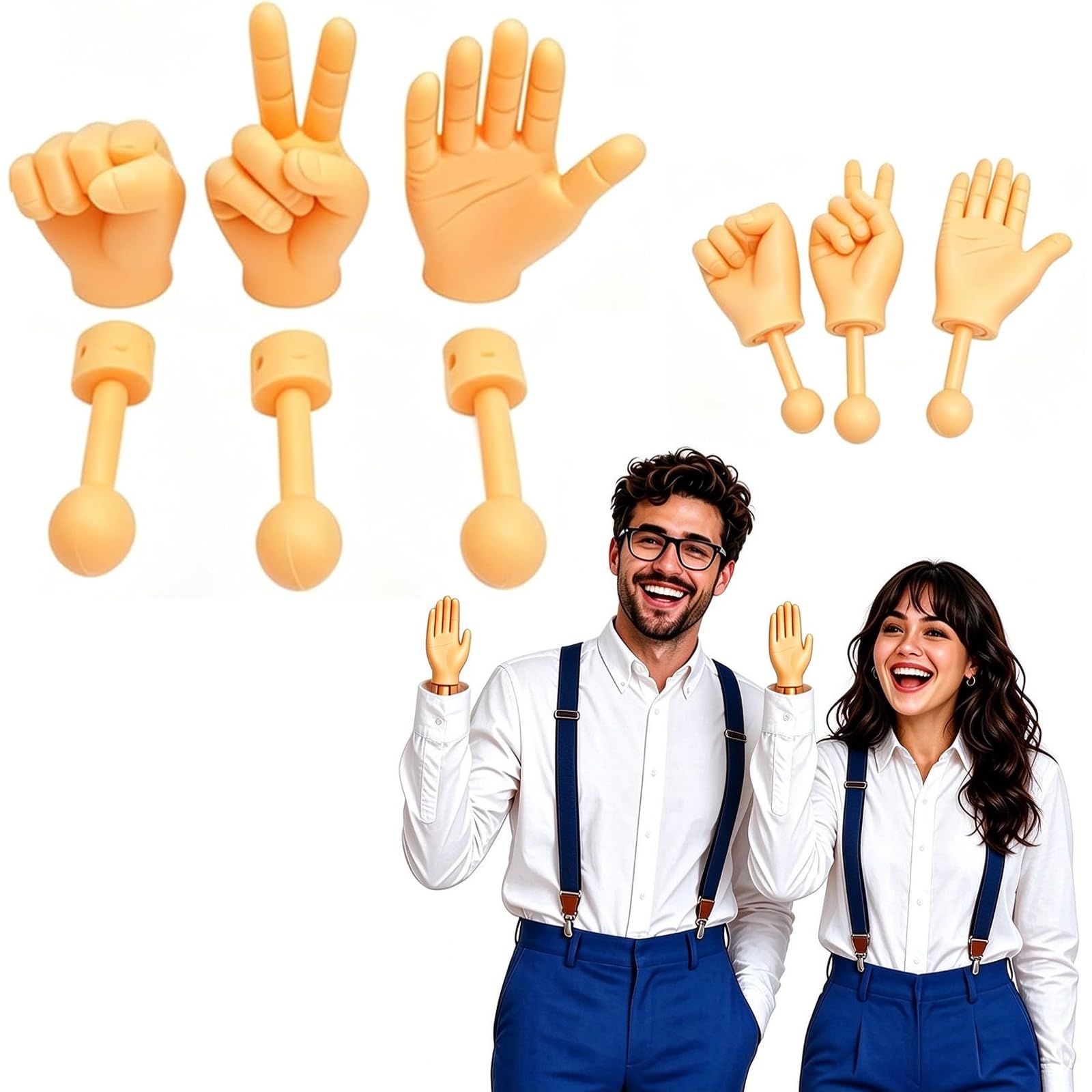 12 Pcs Tiny Hand Puppets, Mini Finger Hand Props for Pranks and Party Games