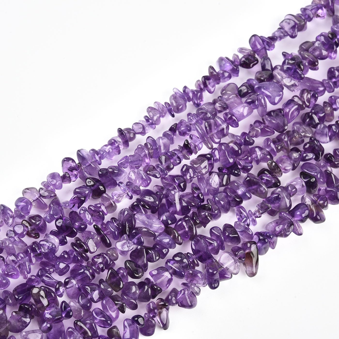 Genuine Amethyst Chip Beads 5-8mm Irregular Shaped Tumbled Chips Stone Loose Bead for Jewelry Making 1 Strand 32"
