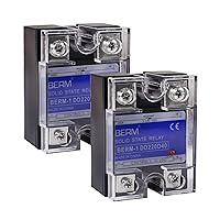 Vista 8 de Alinan 2pcs SSR-25DD Relé de estado sólido monofásico DC a DC Entrada 3-32VDC Salida 5-220VDC 25A