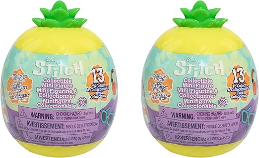 Disney Stitch That’s So Stitch Collectible Figures Series 2 (2-Pack), Mystery 2-inch Figurine, Blind Capsule, Kids Toys for Ages 3 Up by Just Play