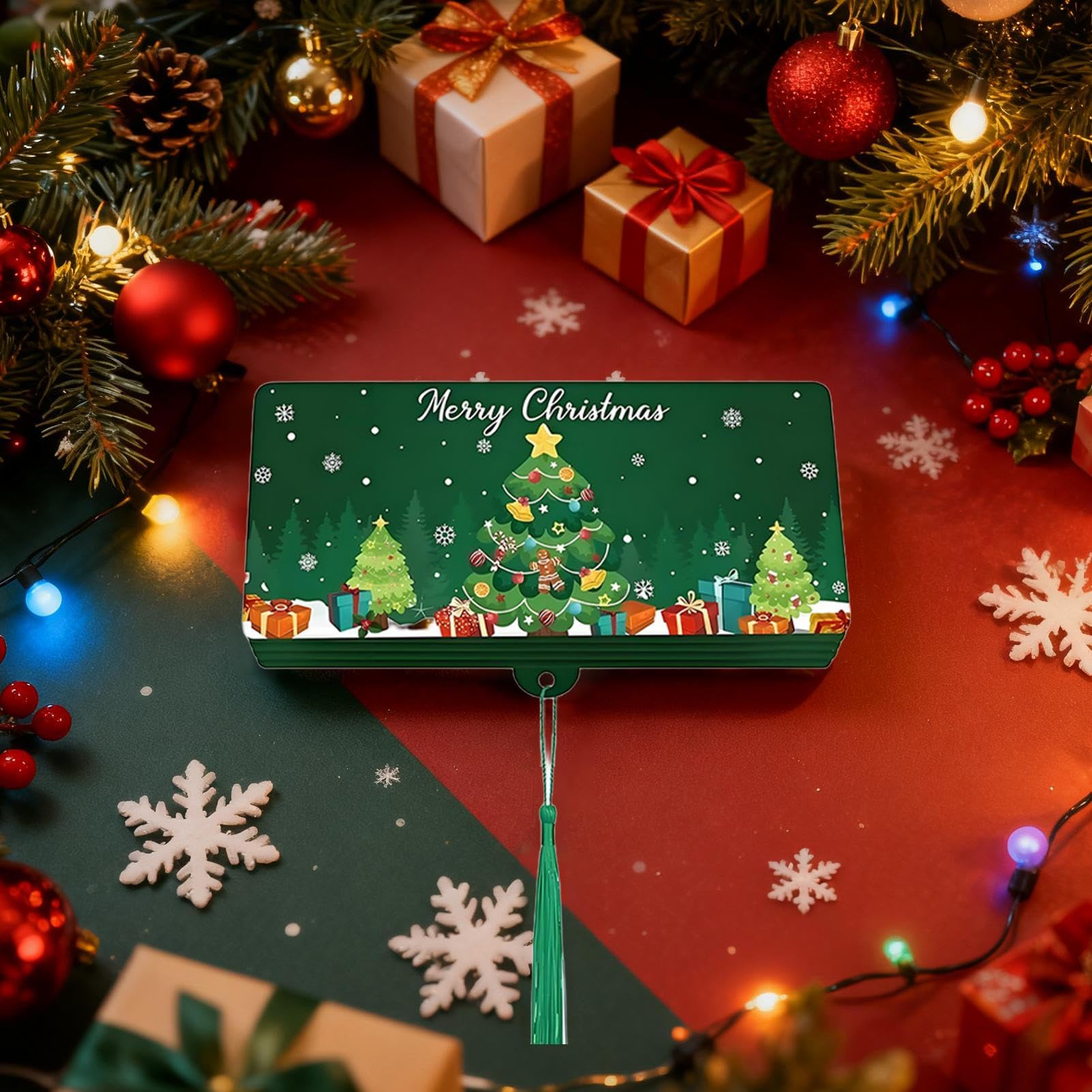 Porte-Billets Surprise de Noël,10 Fentes pour Cartes et Chèques Enveloppe Cadeaux de Fête - Porte-Cartes De Noël,Pour Amis Hommes Femmes Garçons Filles Adolescents Père