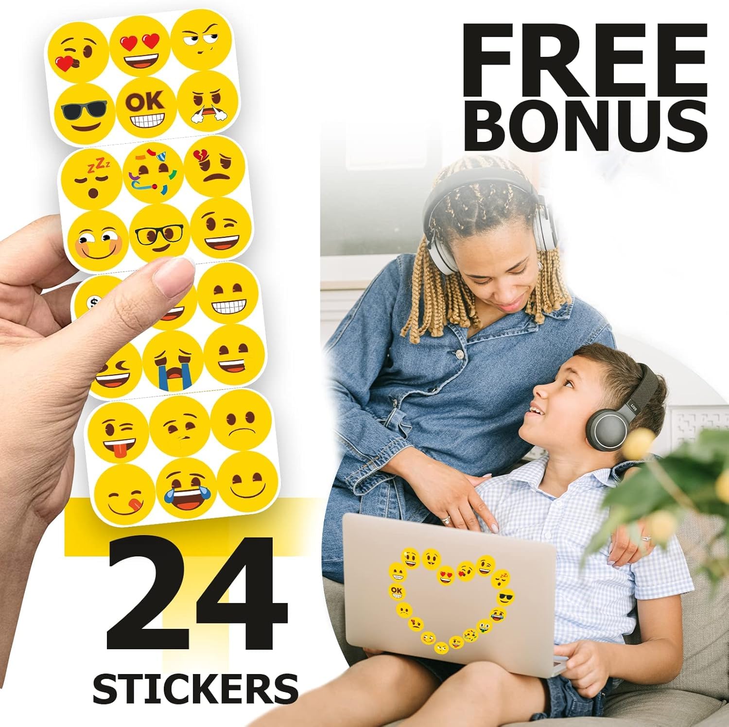 Laywvco 54Pcs Emoji Refrigerator Magnets Fridge Magnets for Locker Whiteboard Decorative Magnets - Image 2