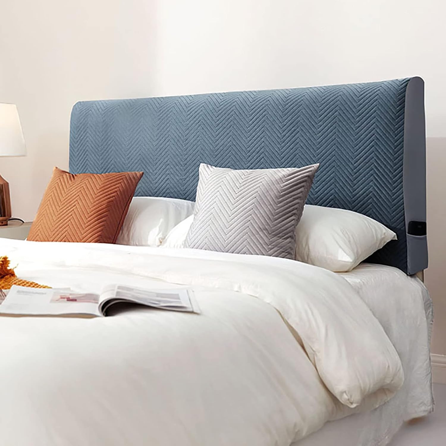 Modern Headboard Cover 120/160/190/200/210 cm,Stretch Dustproof Bed Head Cover,Padded Headboard Cover,for Bedroom Decoration