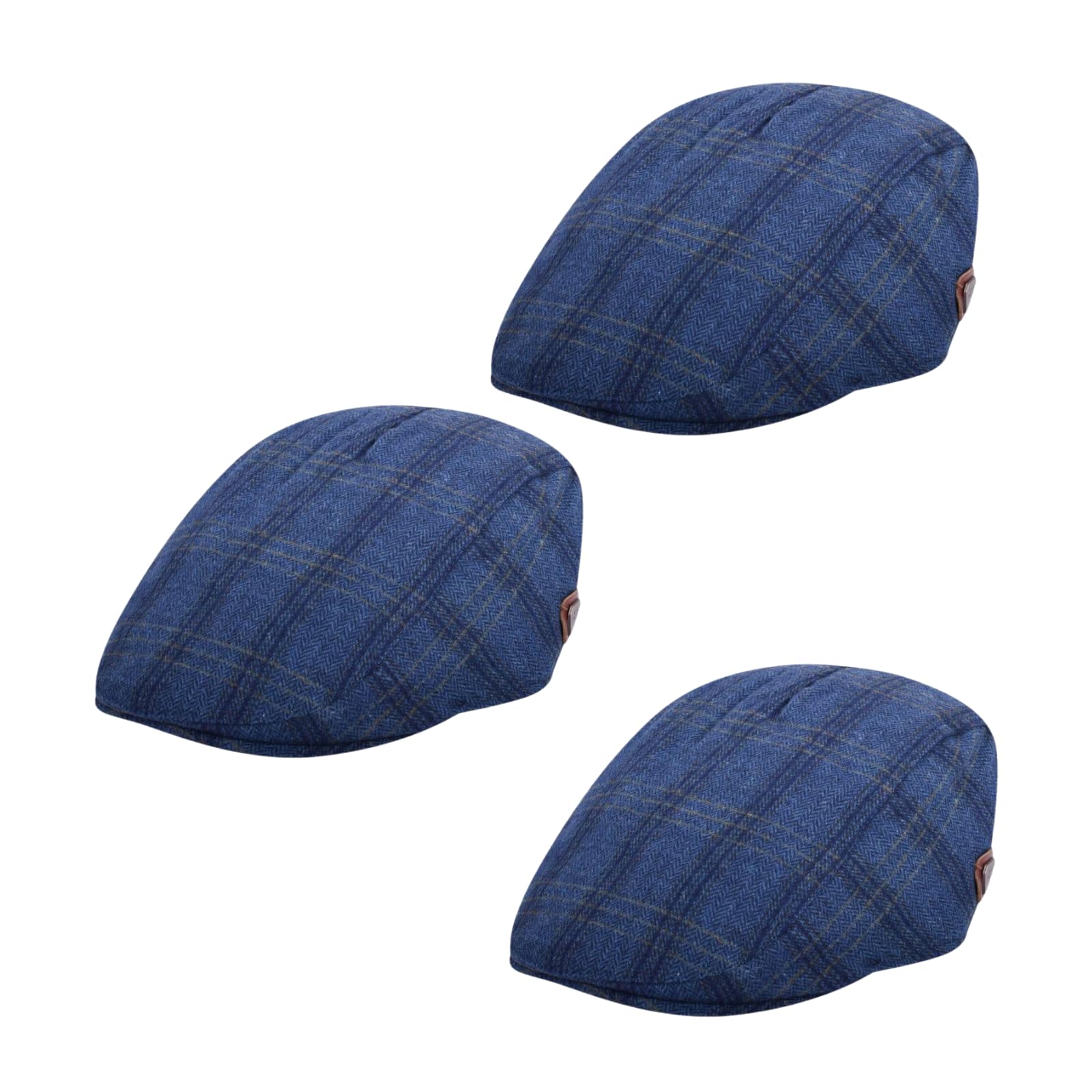 Trenzeo Men's Blue Flat Cap Newsboy Hat Classic Peaky Blinders Hat Adjustable Ivy Cap Driving Cabbie Hunting Style Flat Caps Vintage Hats For All Seasons