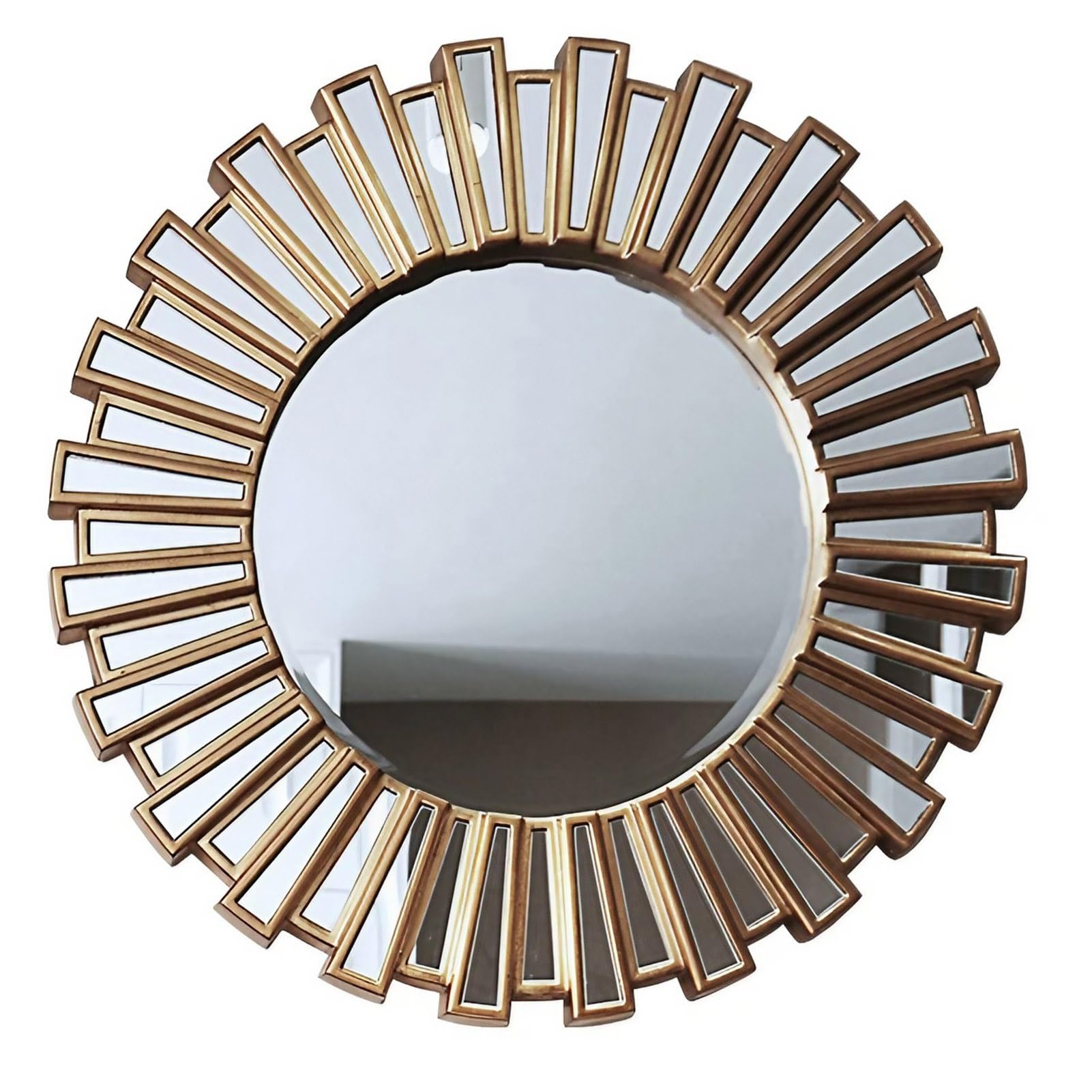 FGXHHS 28/32 inch Round Wall Mirror, Large Decorative Sunburst Home Modern Art Decor for Living room Bathroom Dining Bedroom(80cm(32inch))