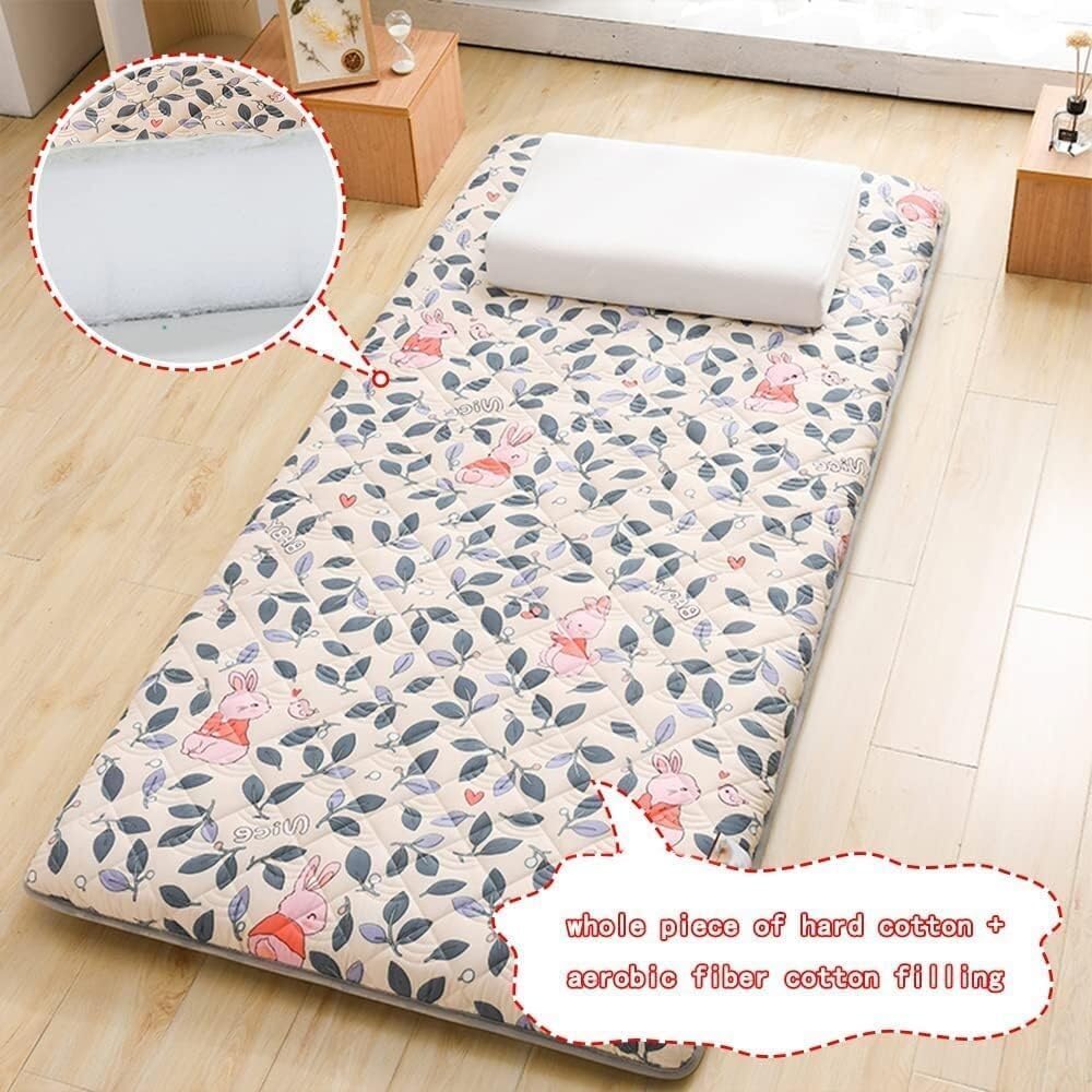 Foldable Japanese Floor Mattress Tatami Floor Mat 100% Cotton Breathable Futons Futon Mattress, Roll Up Floor Lounger Bed Couches (Color : D, Size : 120x200cm(47 * 79in))
