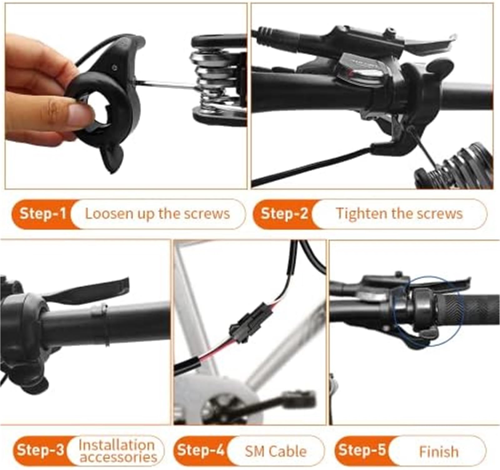 Acceleratore a pollice for bicicletta elettrica, acceleratore a dito FT-21X, 12-72 V universale, controllo della velocità, for Ebike Pocket, per, accessori for scooter, Acceleratore a pollice