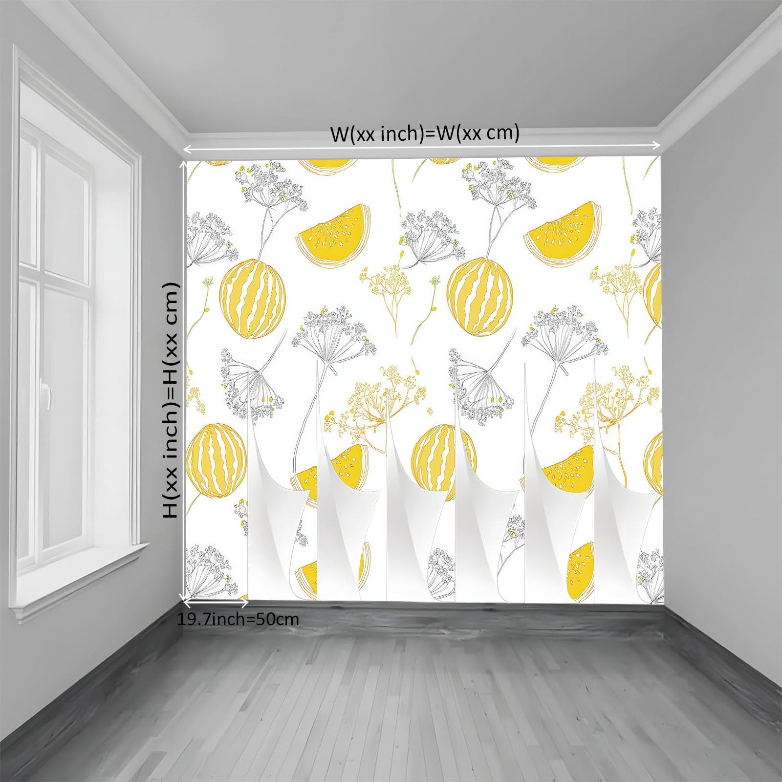 Tapeta Kreskówka Owoce Arbuz Paski Niestandardowy rozmiar Fototapety - Fototapety Nietkane Ręcznie Rysowane Fototapety XXL Dekoracja ścienna 200 x 140 cm