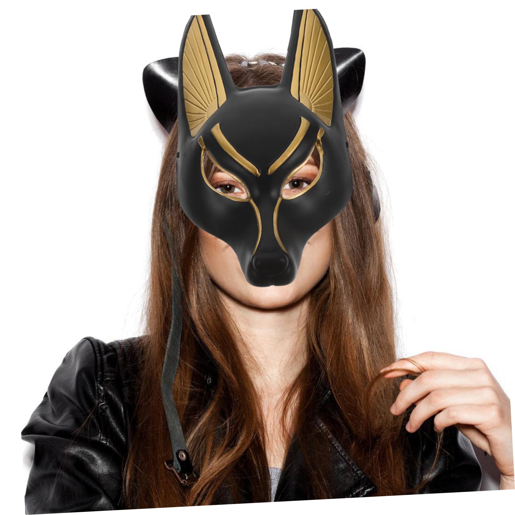 MAGICLULU Máscara De Anubis Máscara Veneciana De Cosplay De Halloween De Terror Aterrador Fiesta De Graduación Novedad El Plastico