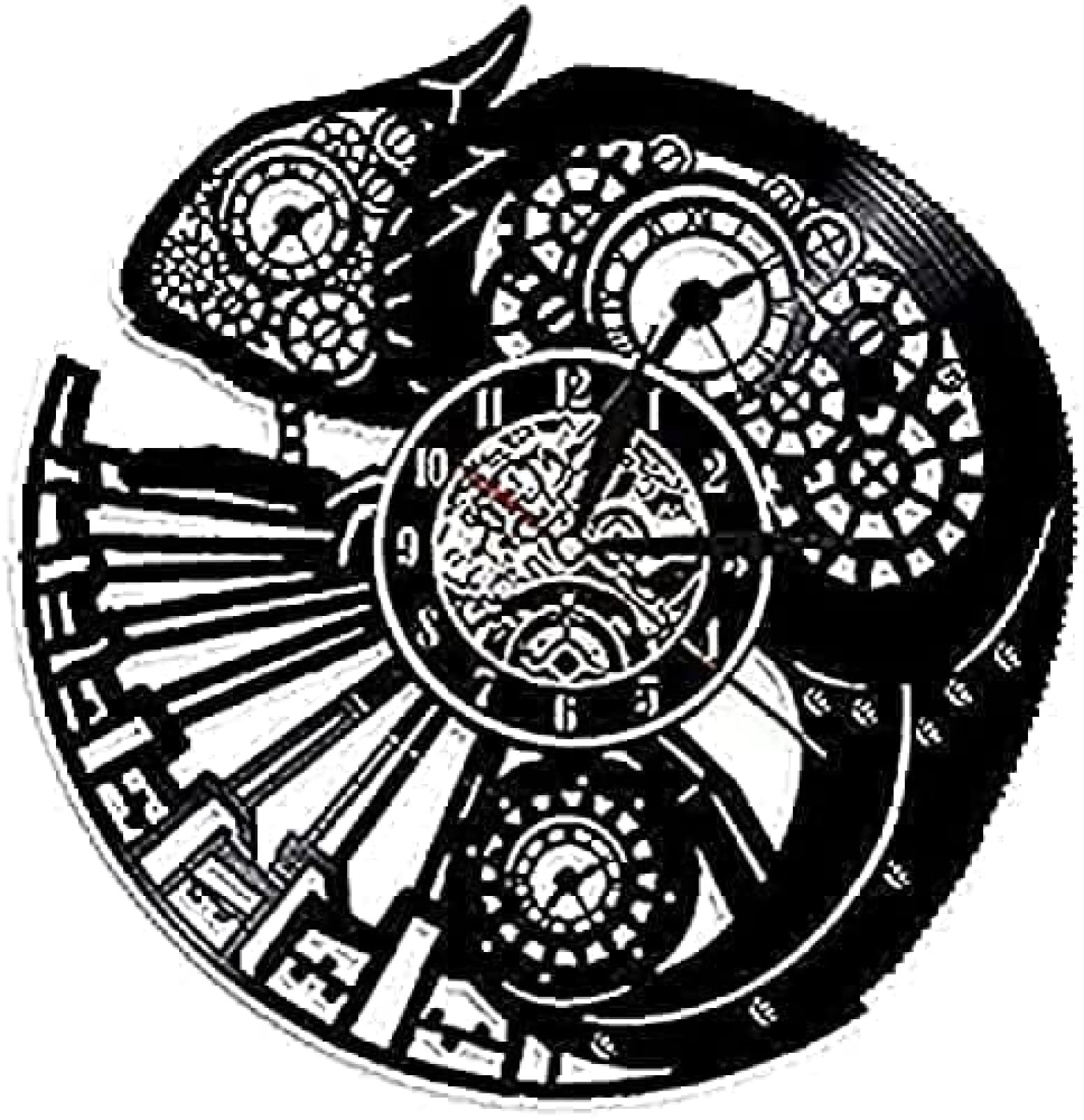 Horloge murale silencieuse caméléon pour chambre et salon avec veilleuse LED vintage