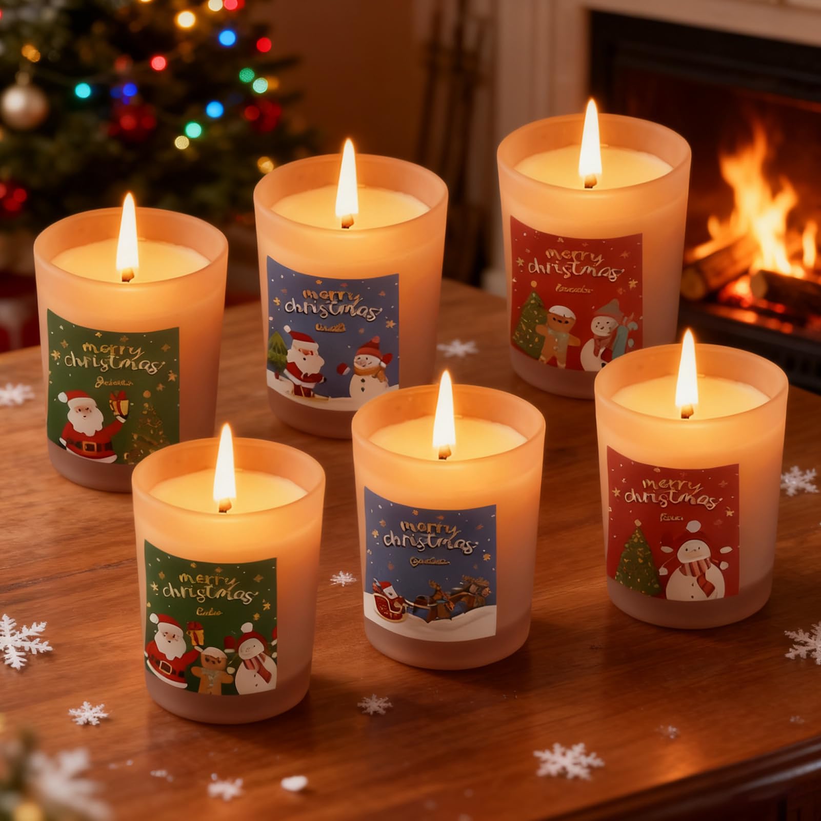 Vela de Relajación 6 Piezas Calmantes Para Decoración | Vela Aromática Elegante en Tarro de Serenidad Para La Relajación En El Dormitorio, La Decoración Del Hogar, El Baño, Las