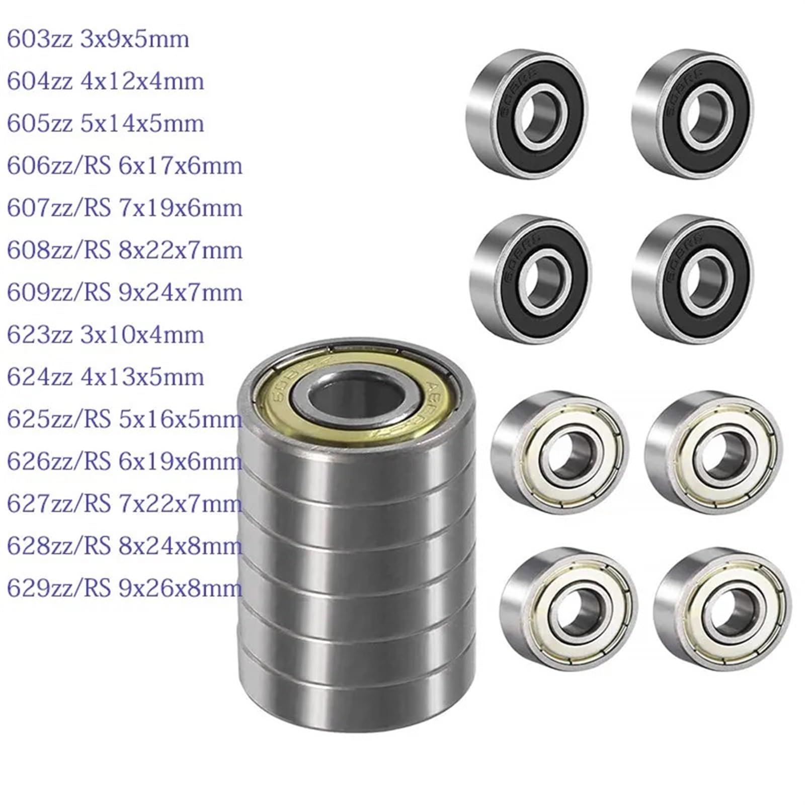 ちぶ HTNAFONI Bearing 603 604 605 606 607 608zz 608-2RS 609 623 624 625