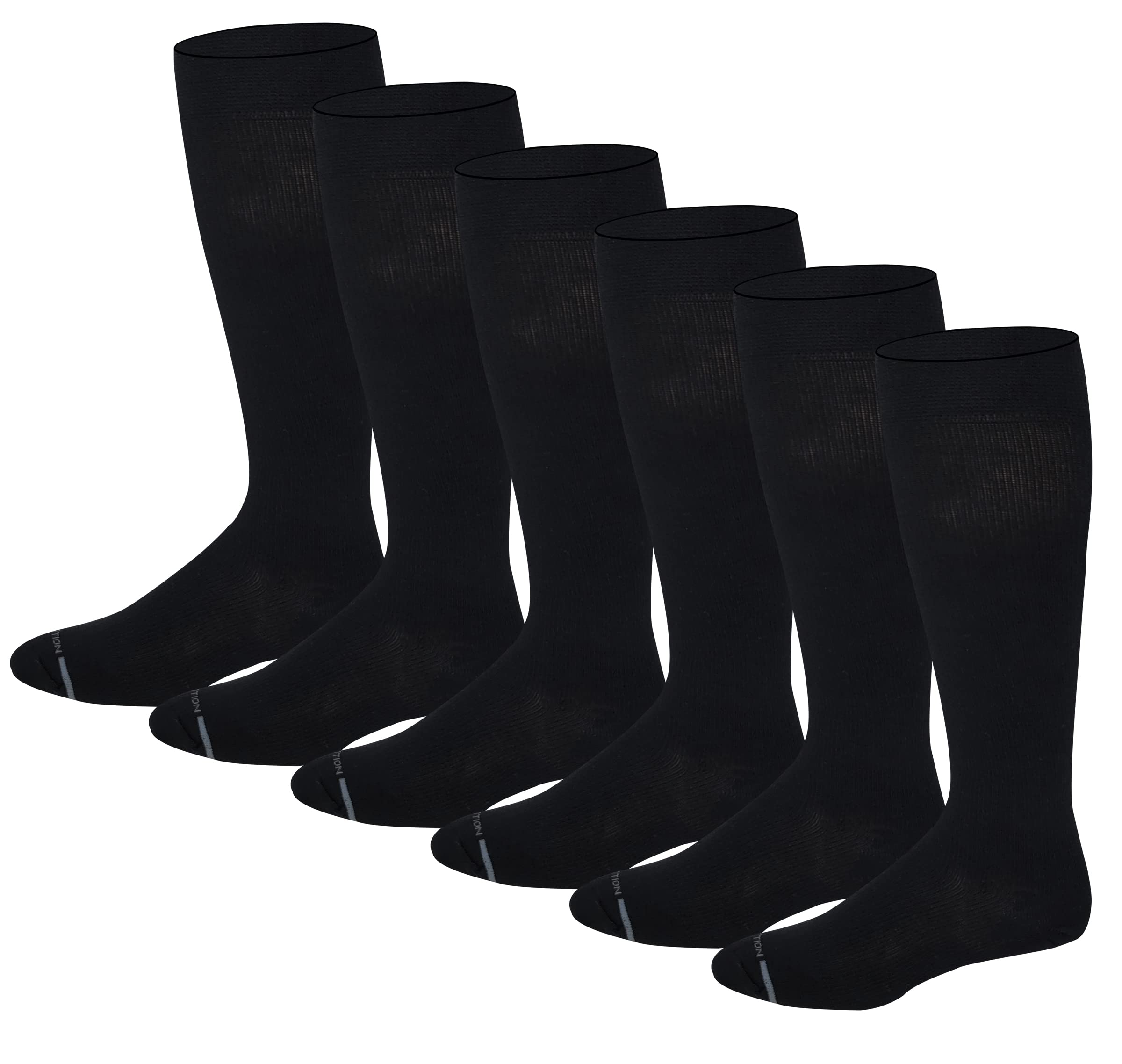 Dr. Motion Men 6 pairs pack everyday compression knee high socks
