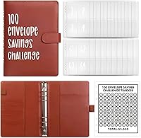 Vista 16 de Carpeta de desafío de 100 sobres Una manera fácil y divertida de ahorrar $5,050, carpeta de desafíos de ahorro, carpeta de presupuesto con sobres