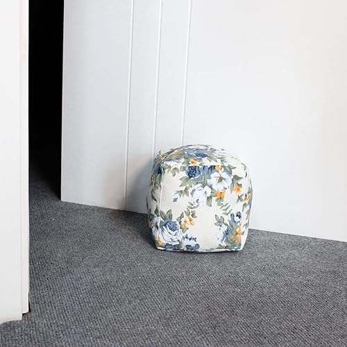 Vista 86 de Tope de puerta decorativo con peso, tope de puerta de tela con asa, cubo cuadrado resistente, protectores de pared para el hogar, oficina, A