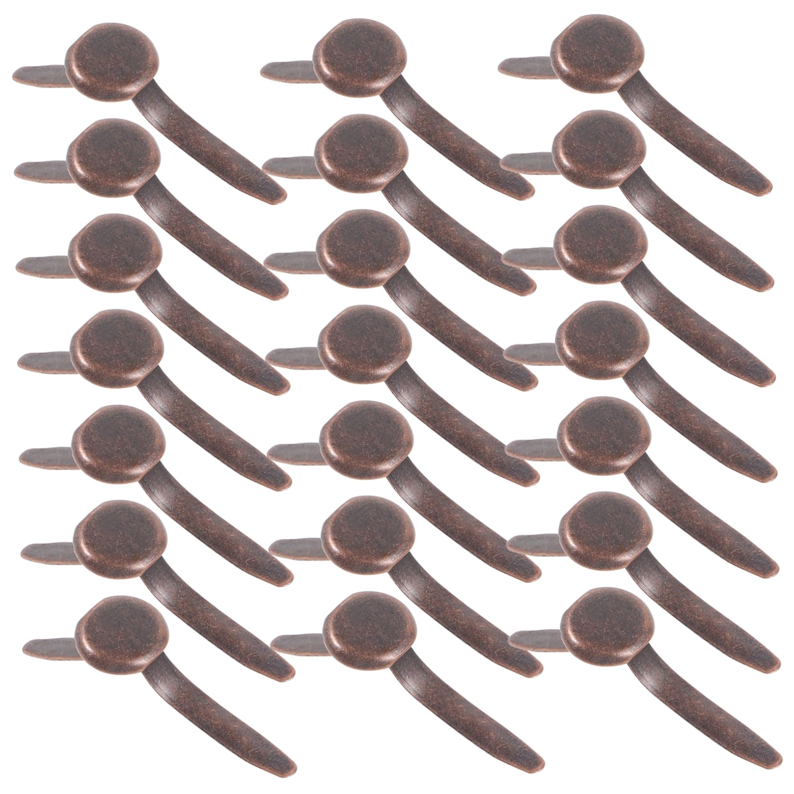 Uonlytech Metal Scrapbooking Paper Fasteners 50pcs Double Foot Spikes Craft DIY Brads Mini Clip Craft Sturdy and Easy to Use