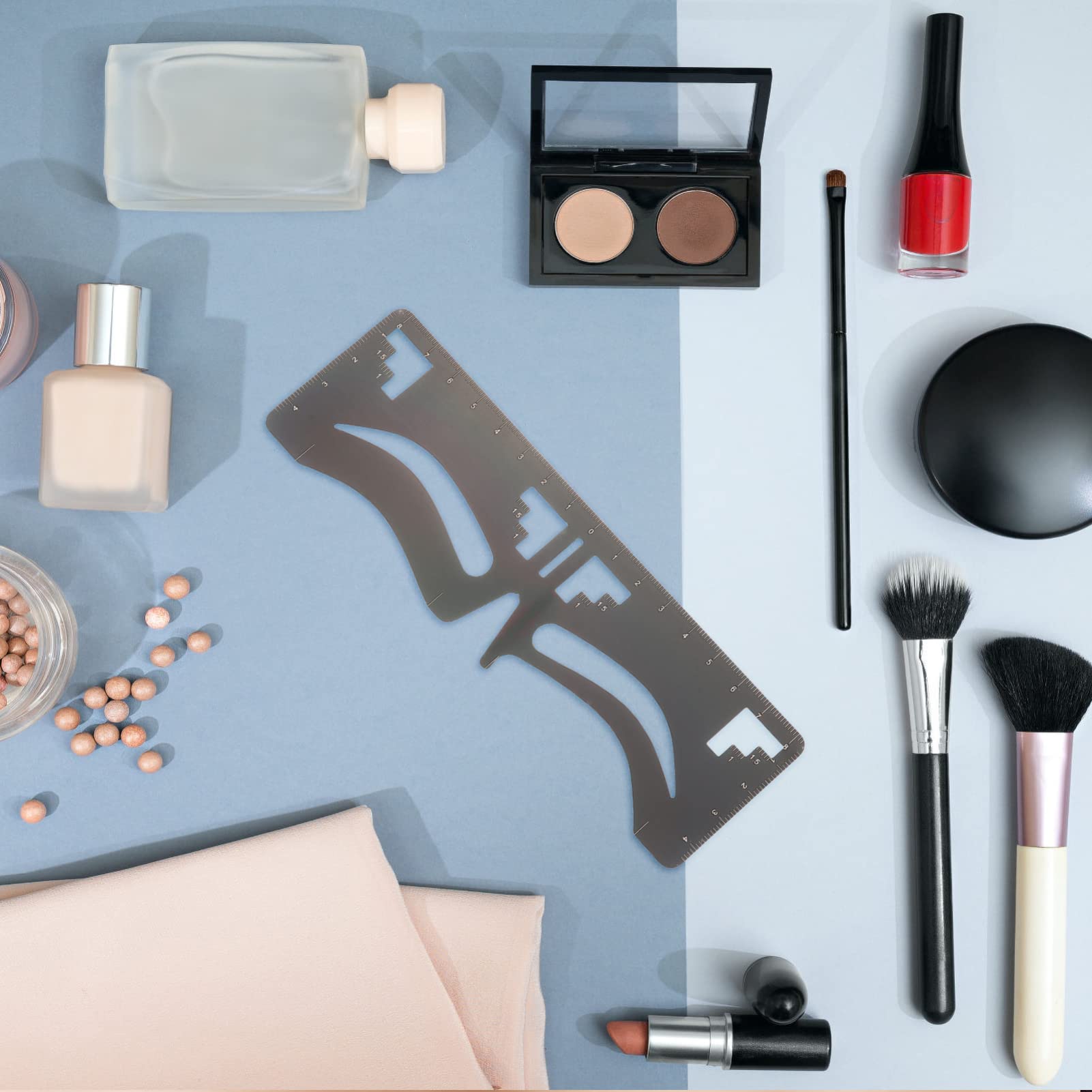 MAGICLULU 4 Set Di Strumenti Per Il Trucco Per Modellare Le Sopracciglia Di Guida Per Sopracciglia Righello Per Una Facile 2 Pezzi*4