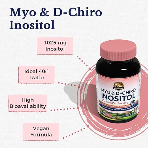 Miniatura 9 de Vitalitown Paquete completo de salud para mujeres  Probióticos 120 mil millones de UFC, 30 cepas + arándano, mio-inositol y D-Chiro, salud