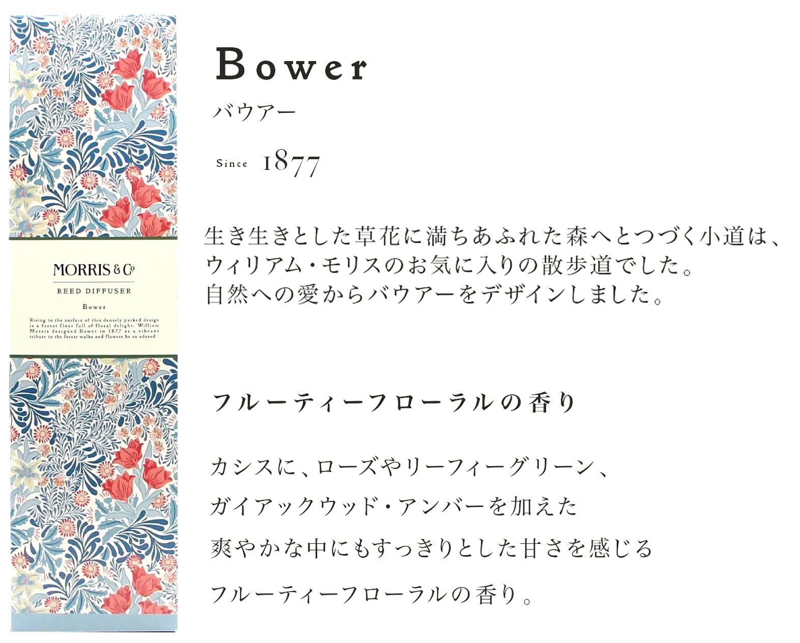 Amazon.co.jp: ウィリアム・モリス リードディフューザー コンプトン